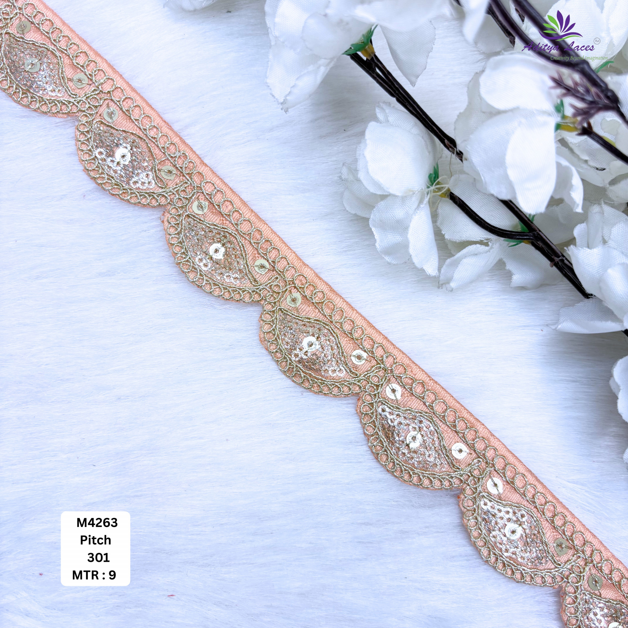 Premium Multicolor Malbari Lace Trim Designer Saree Border Bridal Decorative Lace for Ethnic Fashion Wholesale Supplier