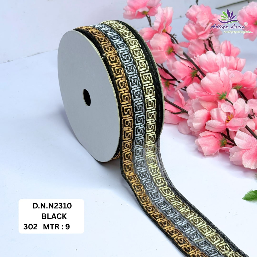 Stylish Embroidered Net Lace Border for Saree Bridal Wear