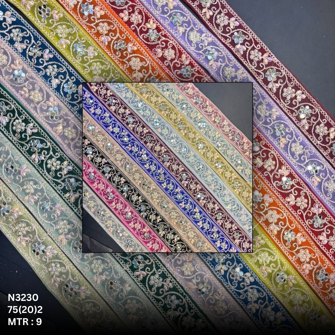 Luxury Net Handwork Lace Border for Saree Bridal Wear