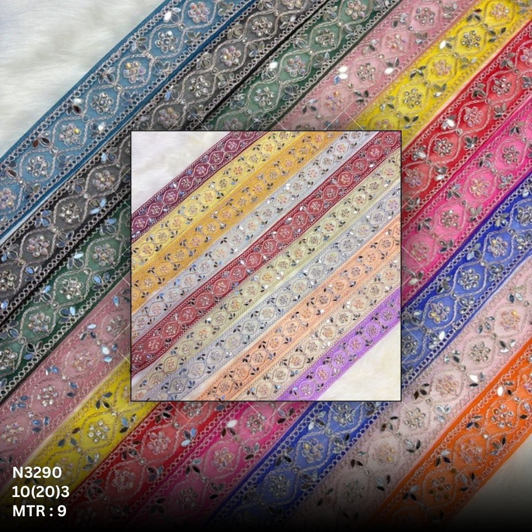 Premium Net Handwork Lace Border for Saree Bridal Wear