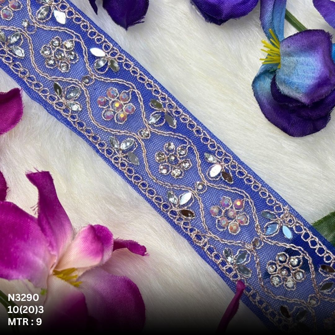 Premium Net Handwork Lace Border for Saree Bridal Wear