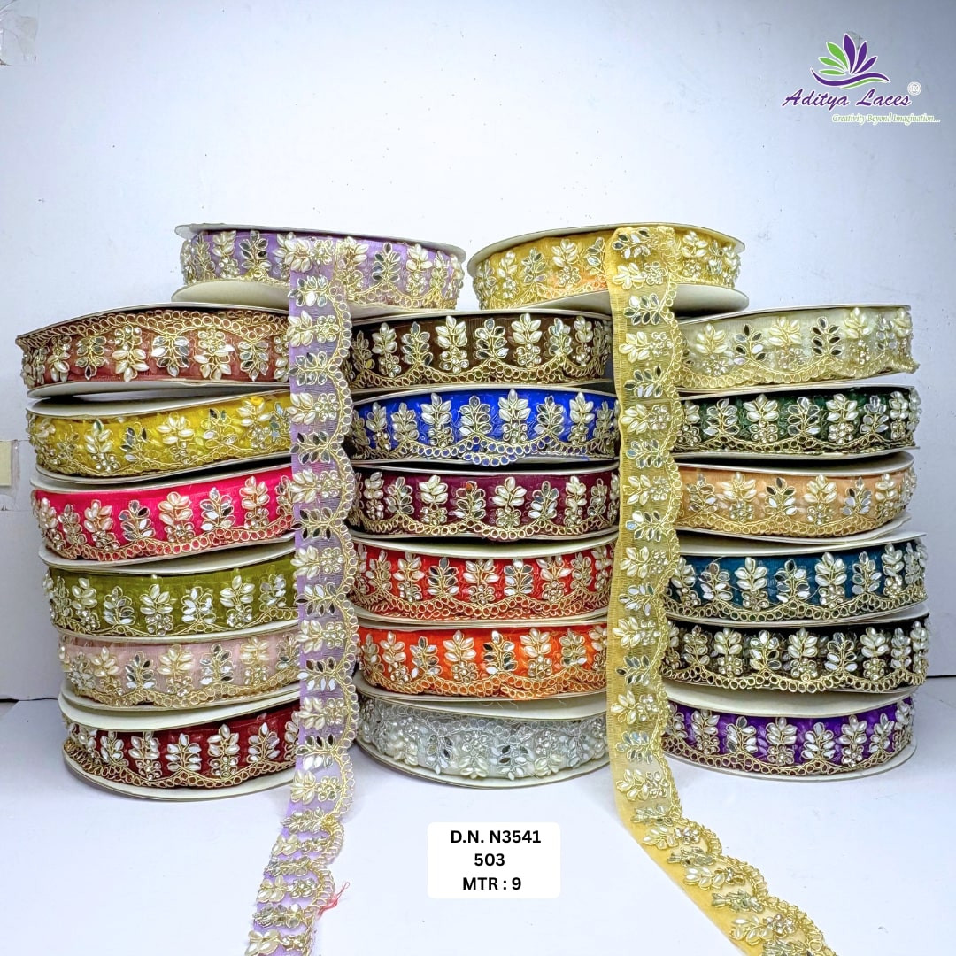 Premium Net Handwork Lace Border for Saree Bridal Wear