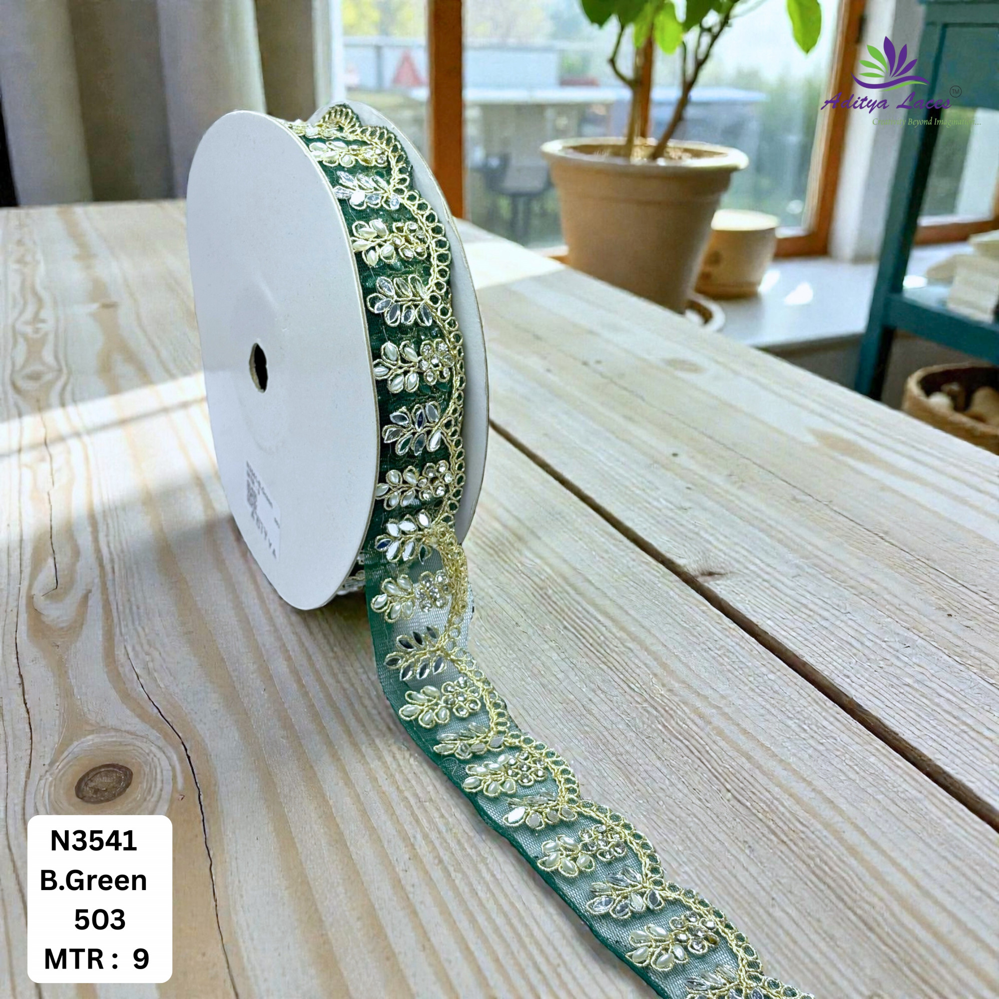 Premium Net Handwork Lace Border for Saree Bridal Wear