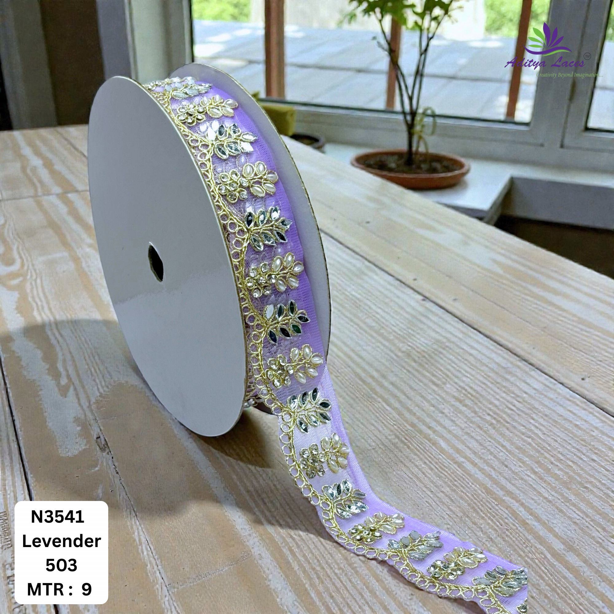 Premium Net Handwork Lace Border for Saree Bridal Wear