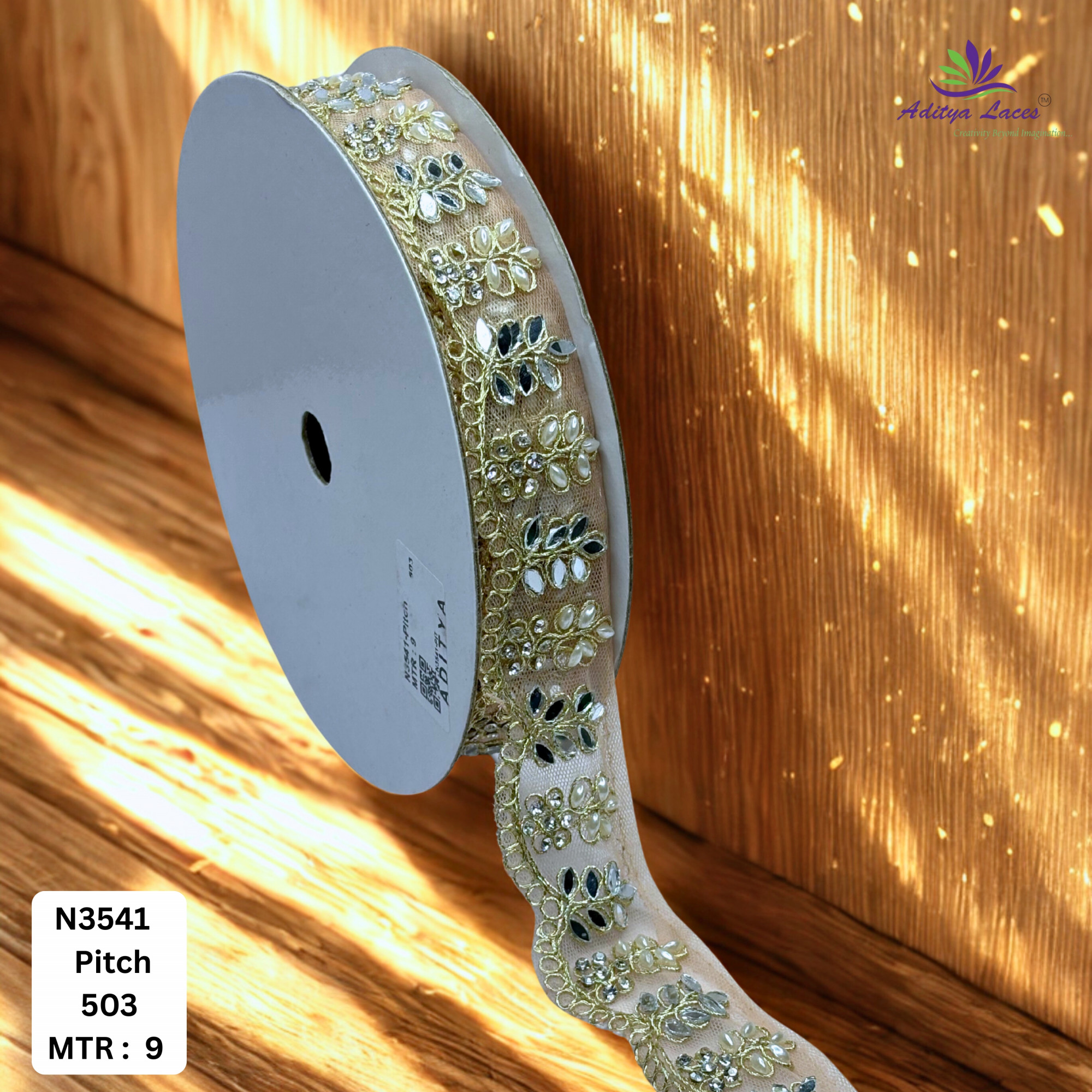Premium Net Handwork Lace Border for Saree Bridal Wear