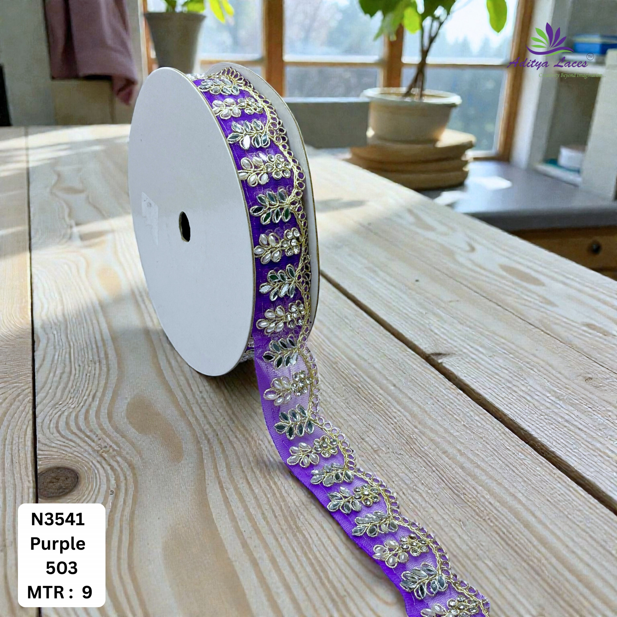 Premium Net Handwork Lace Border for Saree Bridal Wear