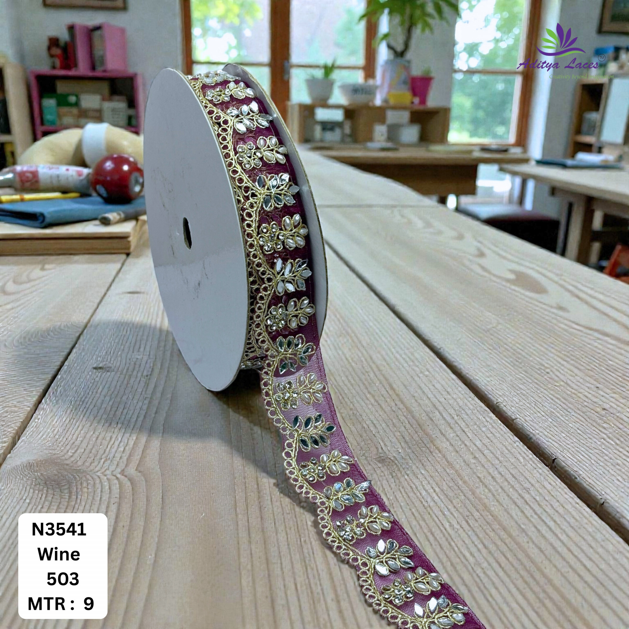 Premium Net Handwork Lace Border for Saree Bridal Wear