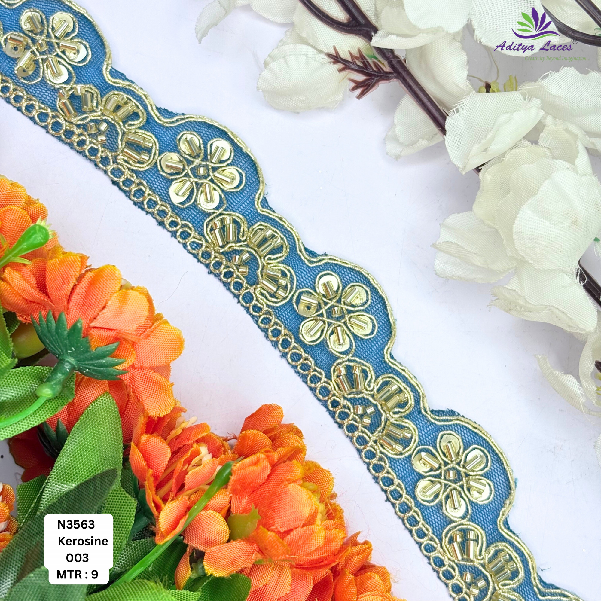 Stylish Luxury Fashion Beads Lace for Saree Blouse