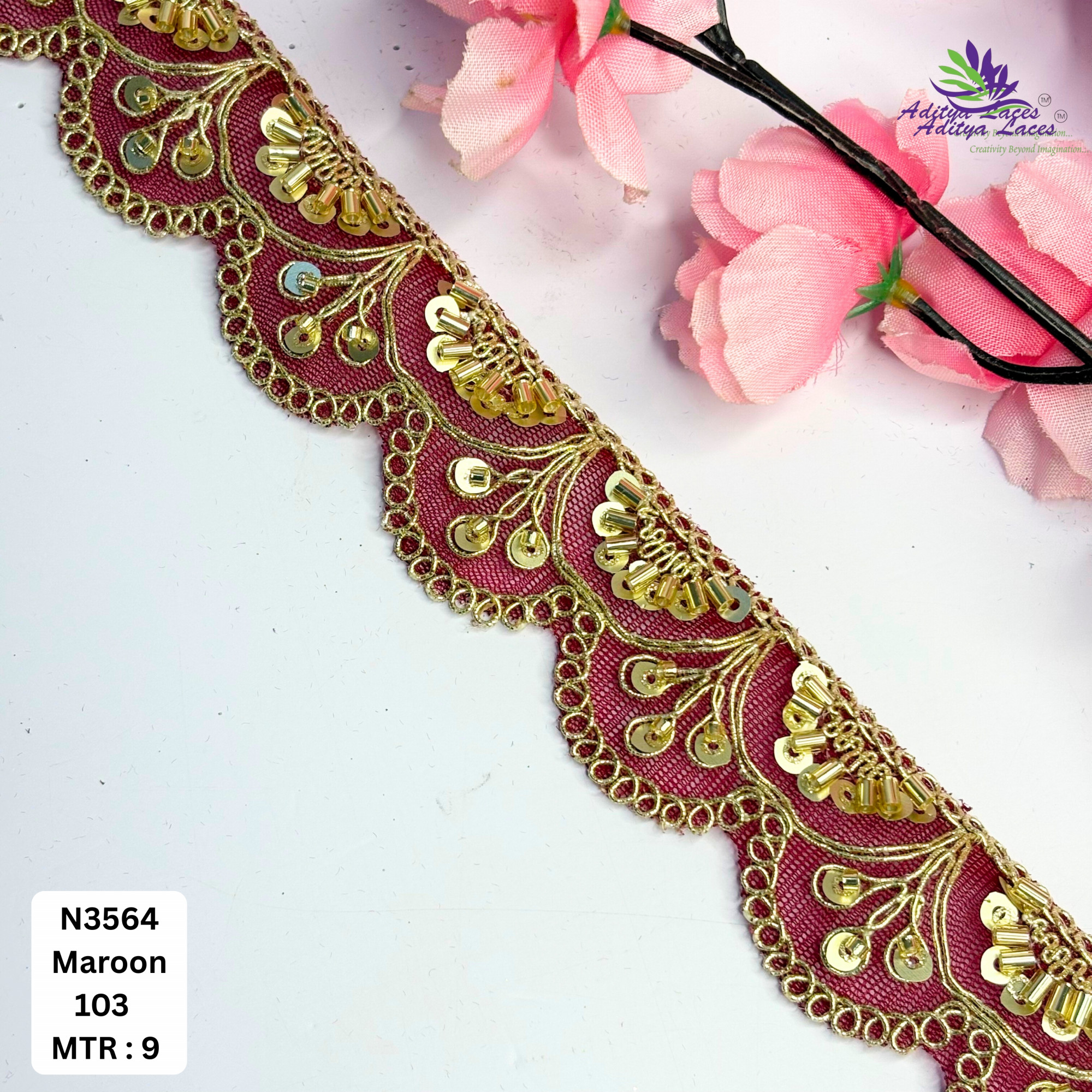 Exclusive Designer Beads Border for Designer Outfits