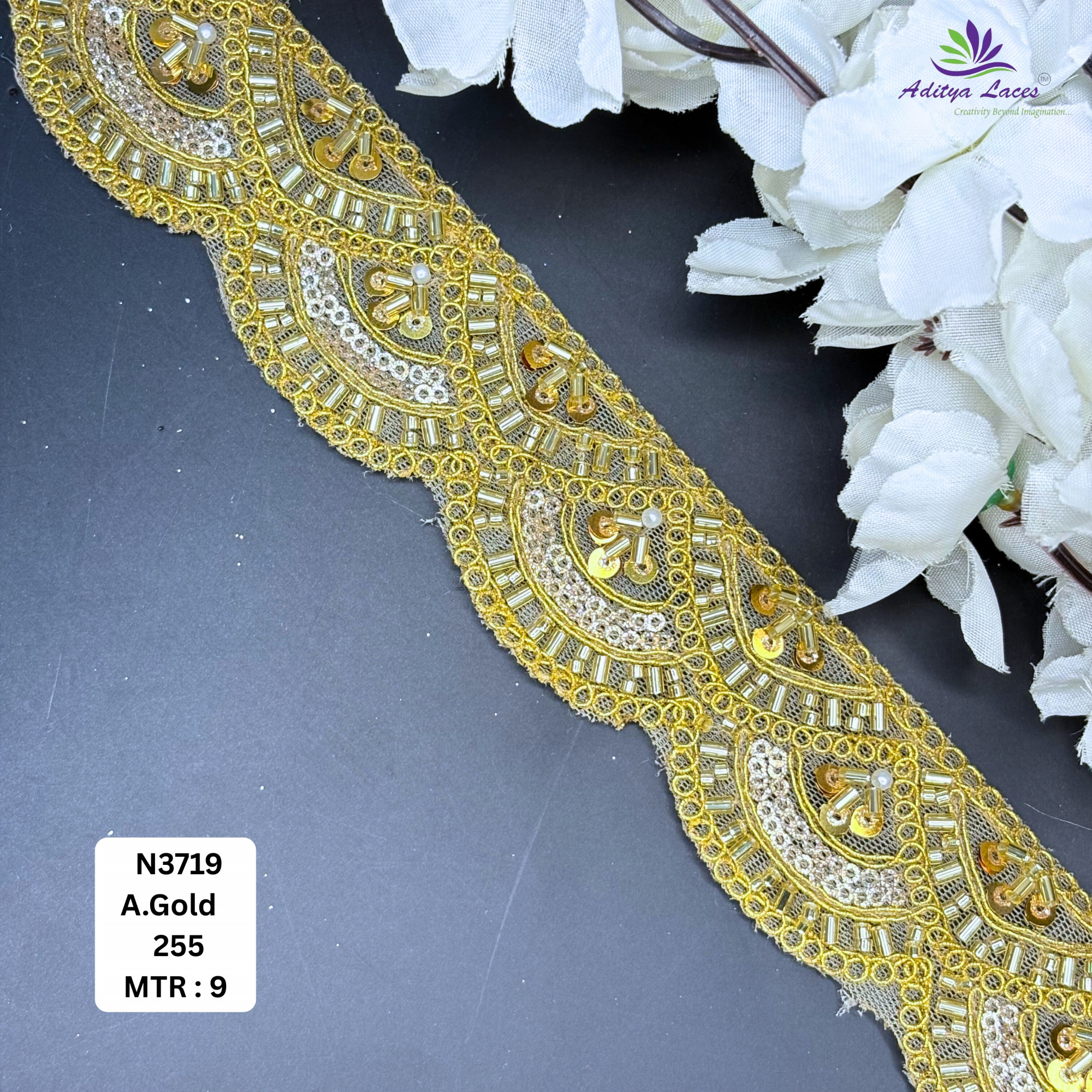 Premium Designer Beads Border for Bridal Wear