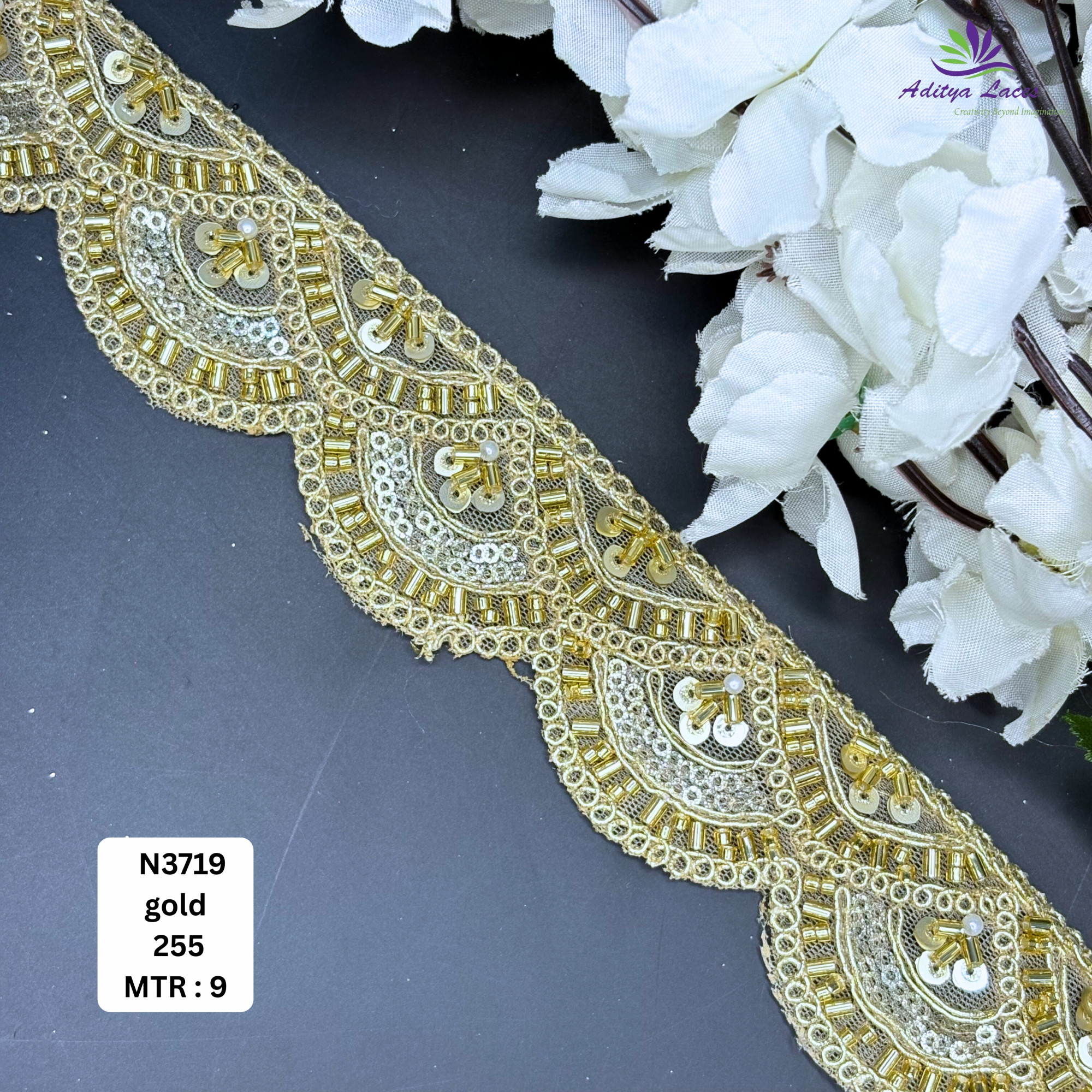 Premium Designer Beads Border for Bridal Wear