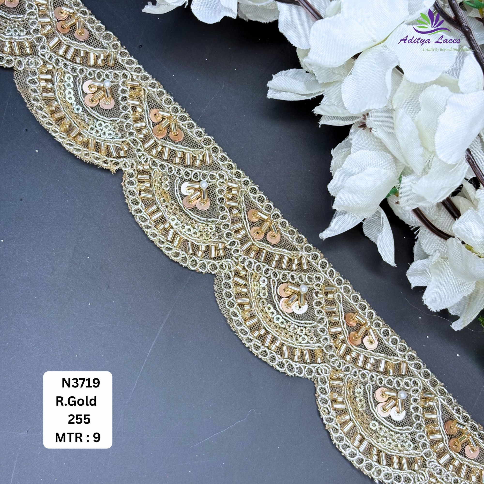 Premium Designer Beads Border for Bridal Wear