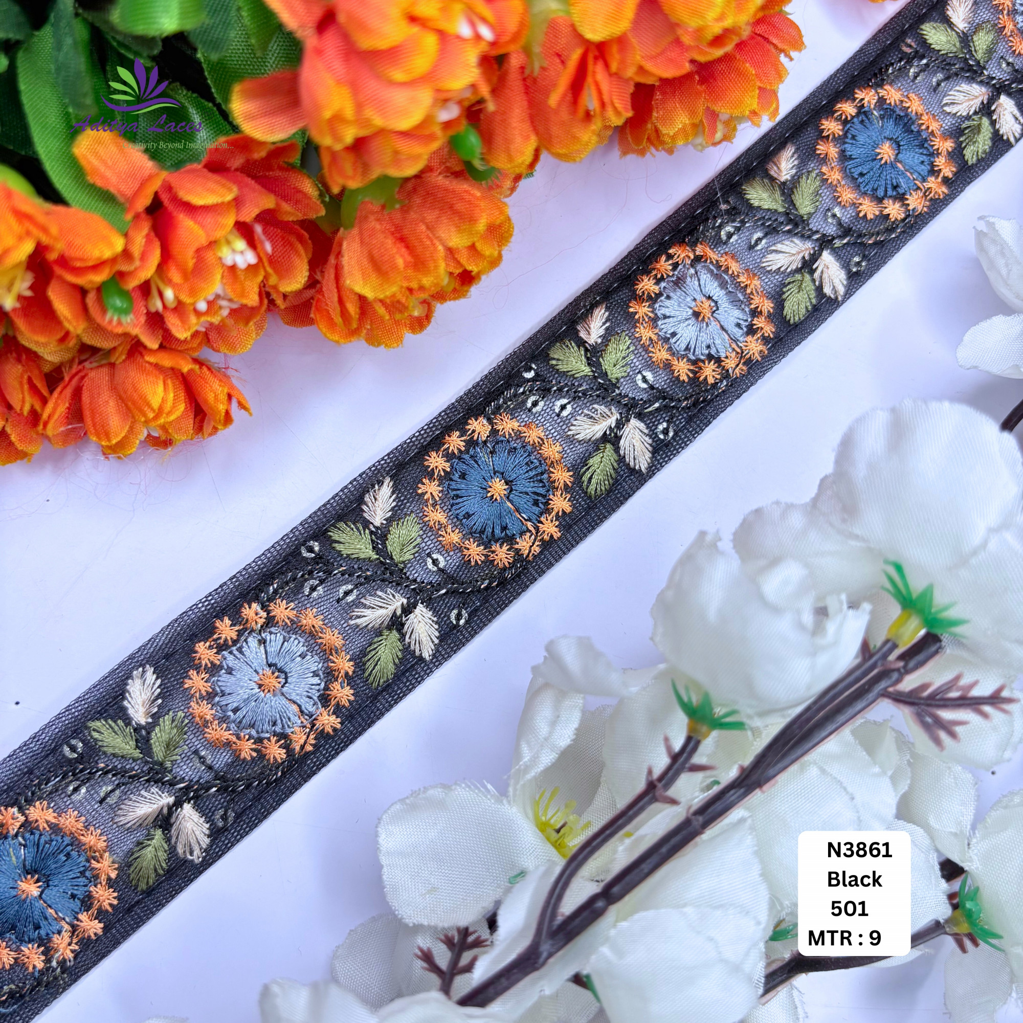 Vibrant Net Embroidery Lace Rolls Designer Saree Borders Bridal Fabric Embellishments