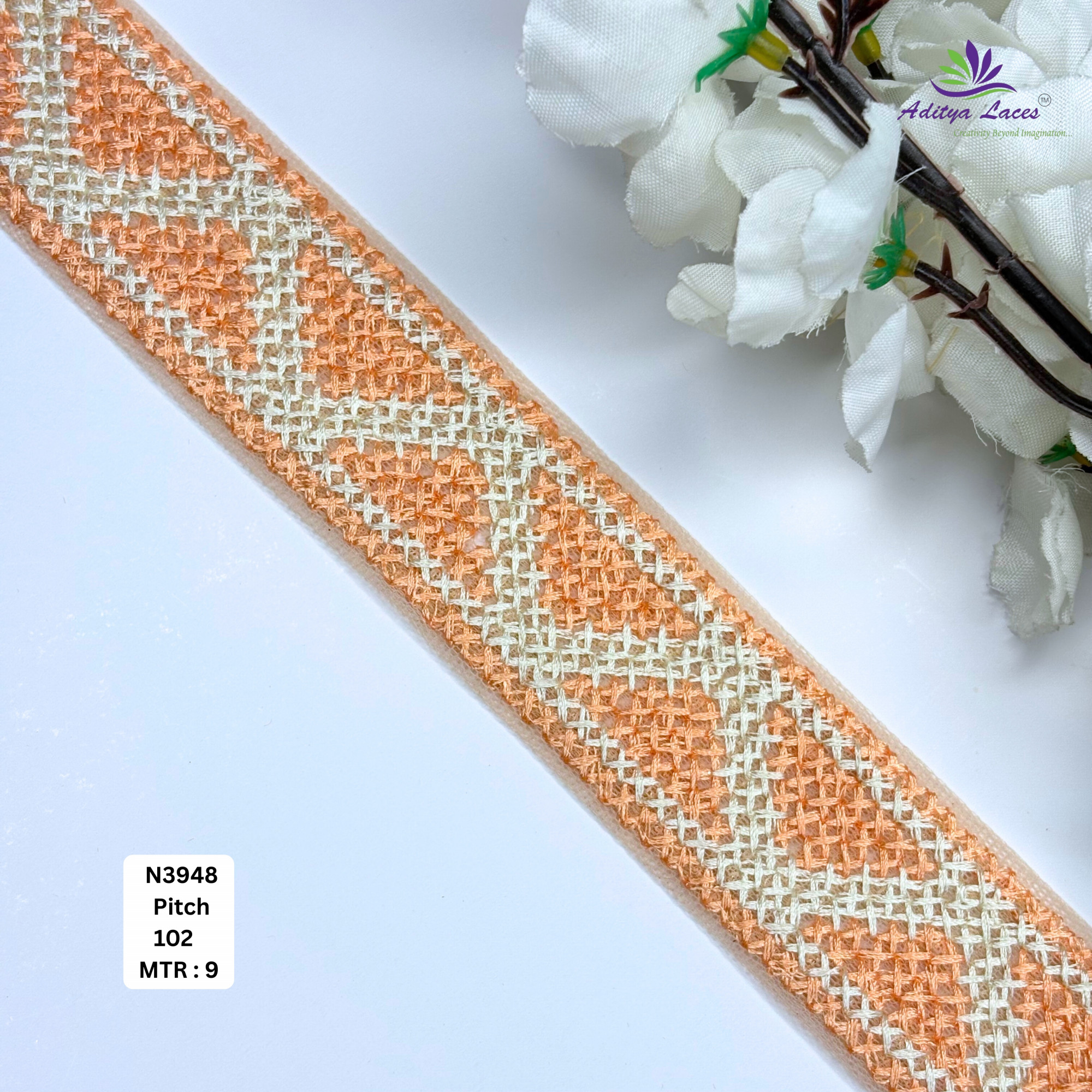 Premium Embroidered Net Lace Border for Saree Bridal Wear