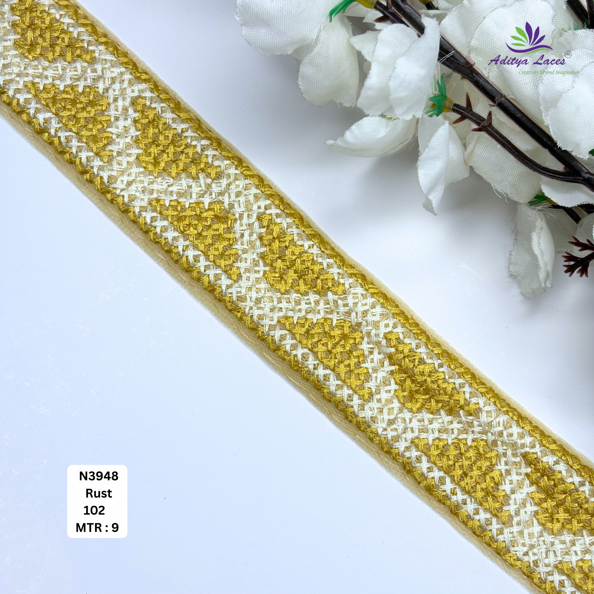 Premium Embroidered Net Lace Border for Saree Bridal Wear