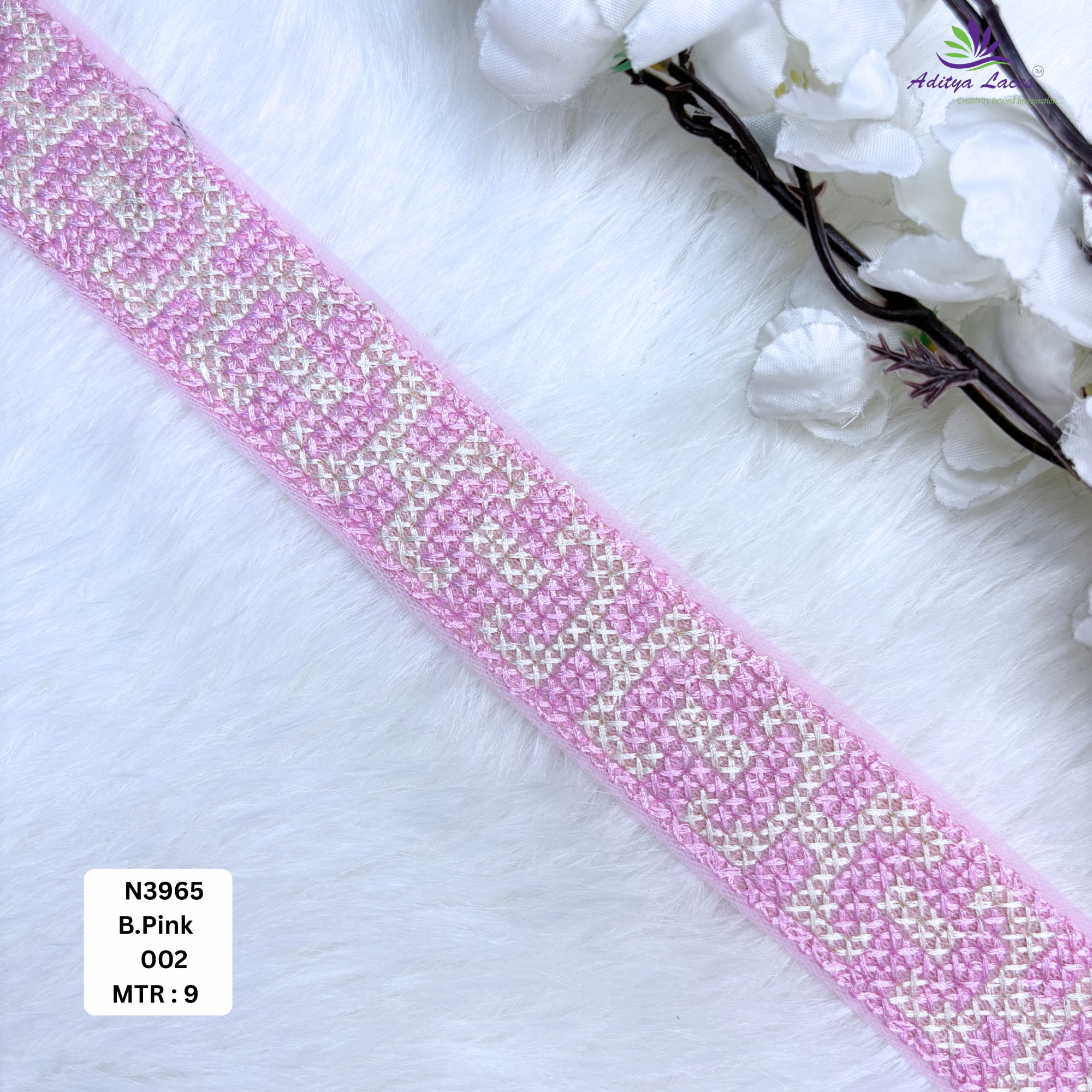 Pastel Net Category Embroidery Lace Trim Designer Saree Borders Bridal Fabric Embellishments