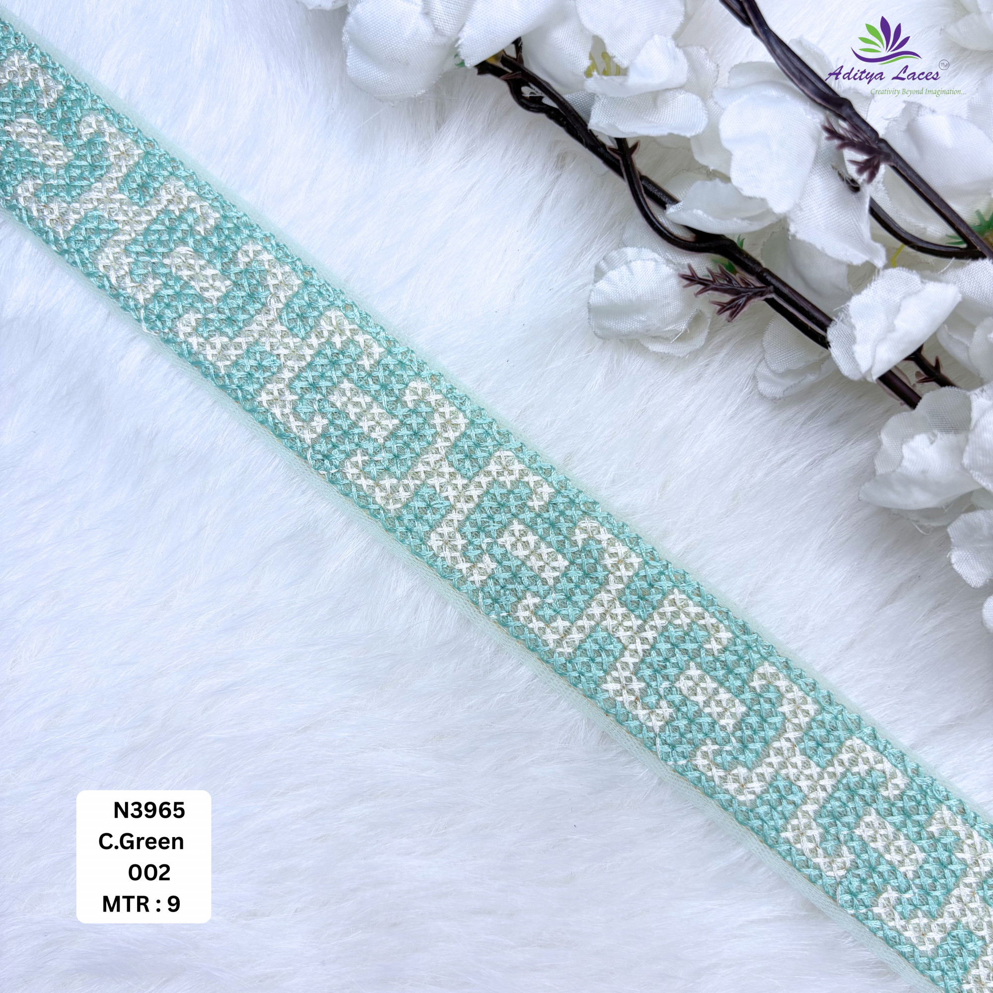Pastel Net Category Embroidery Lace Trim Designer Saree Borders Bridal Fabric Embellishments