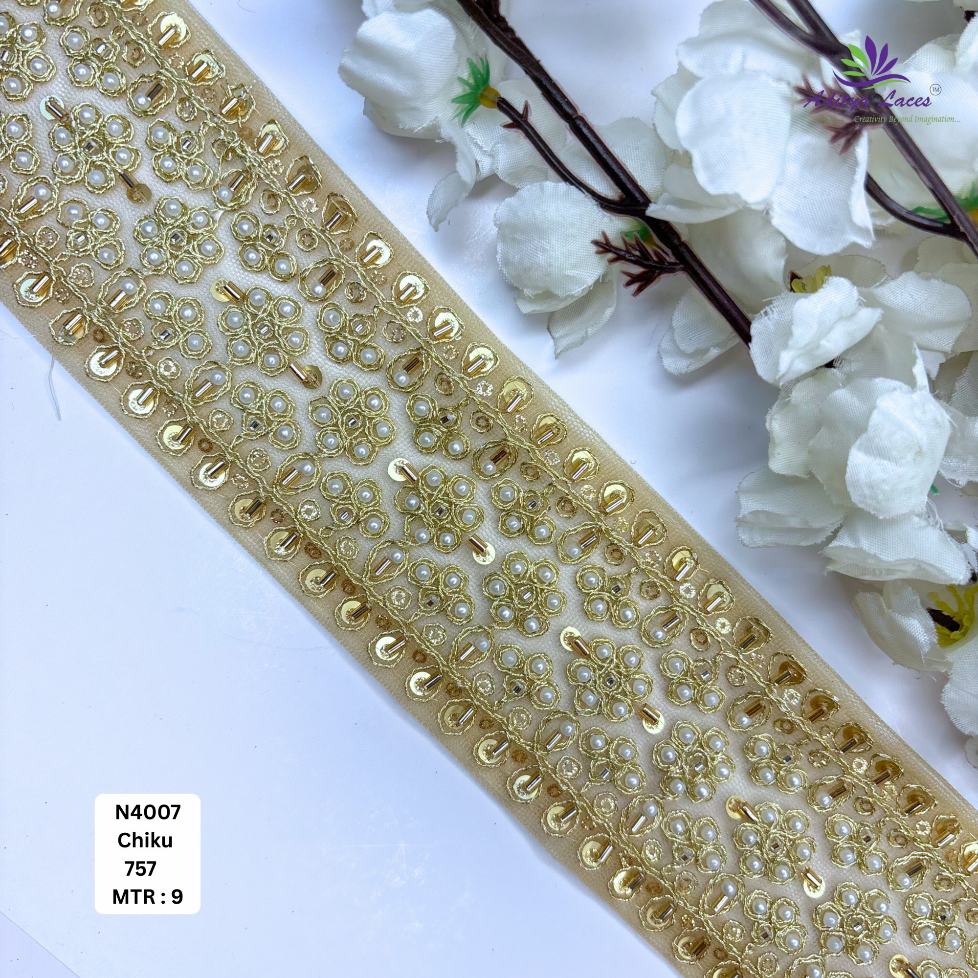Wedding Garment Decorative Beads Trim for Saree Blouse