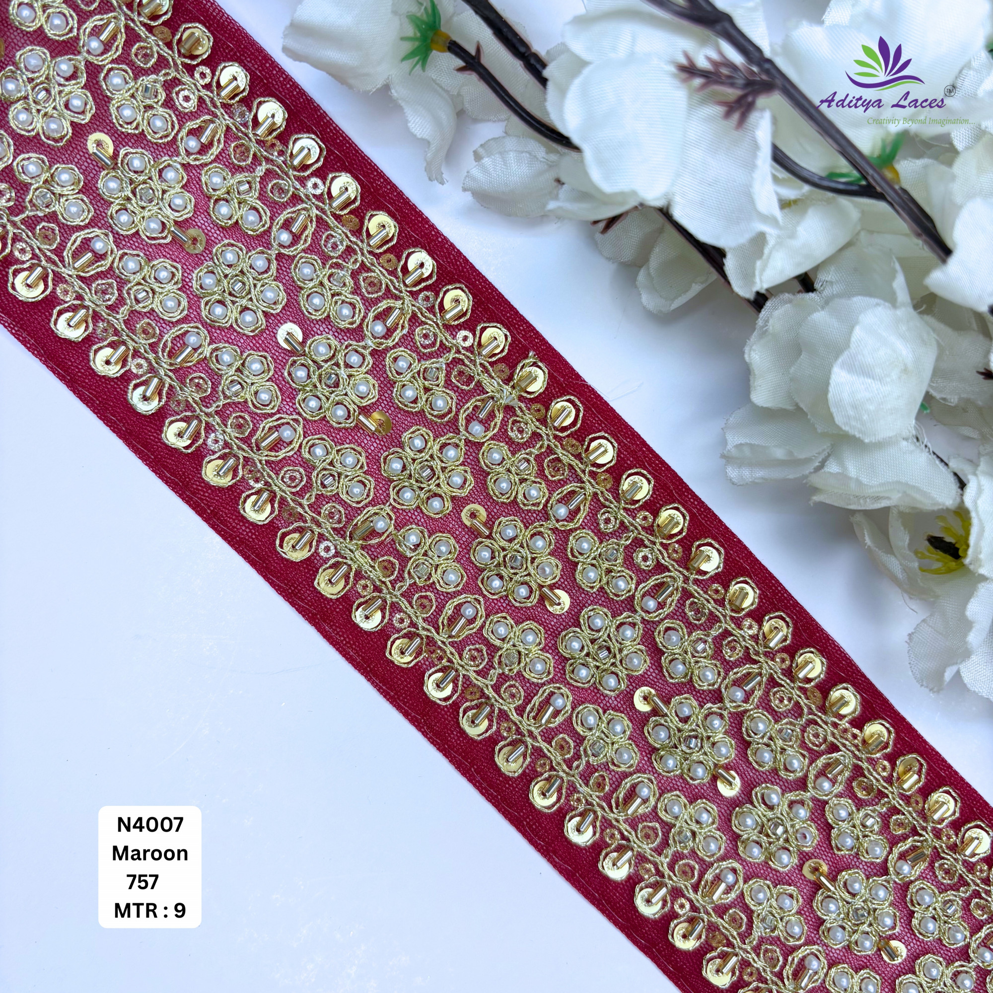 Wedding Garment Decorative Beads Trim for Saree Blouse
