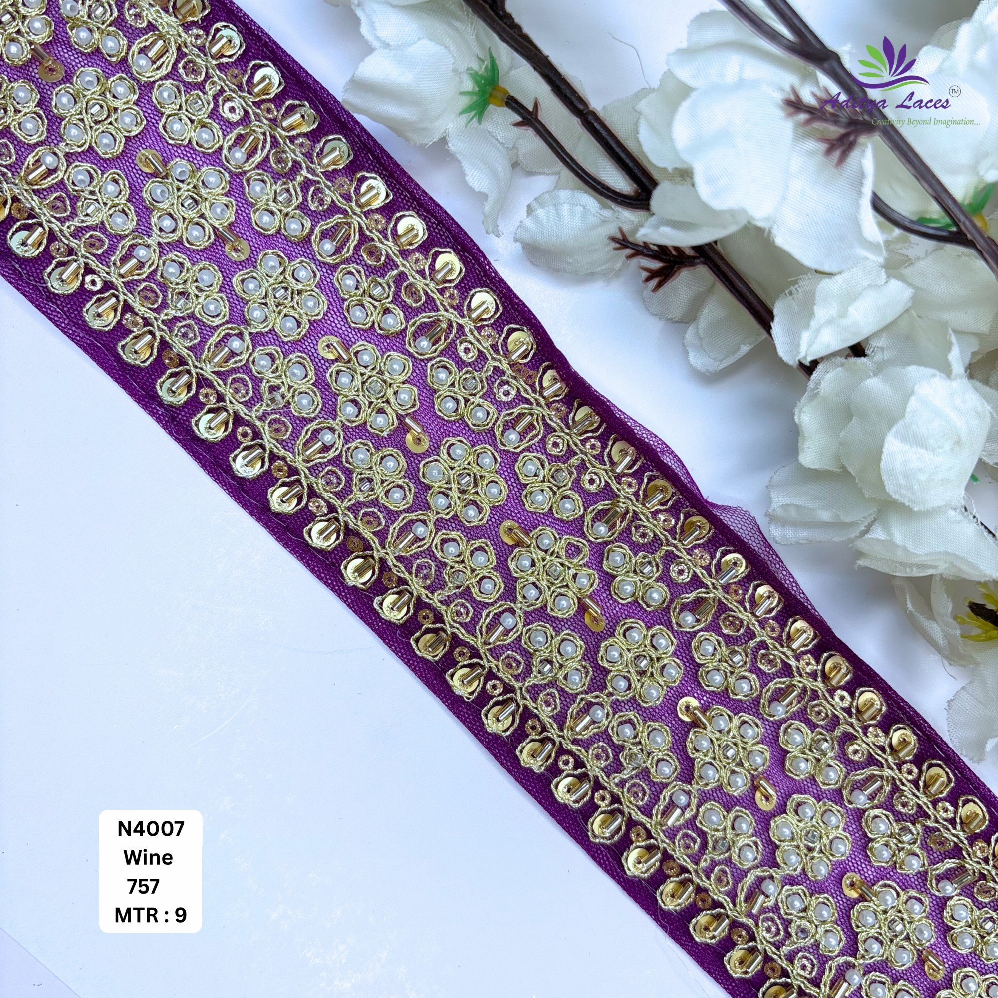 Wedding Garment Decorative Beads Trim for Saree Blouse