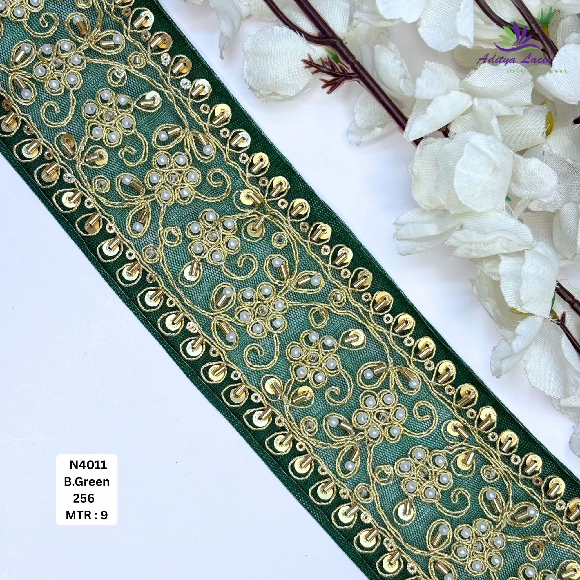 Party Wear Bridal Beads Lace for Designer Outfits