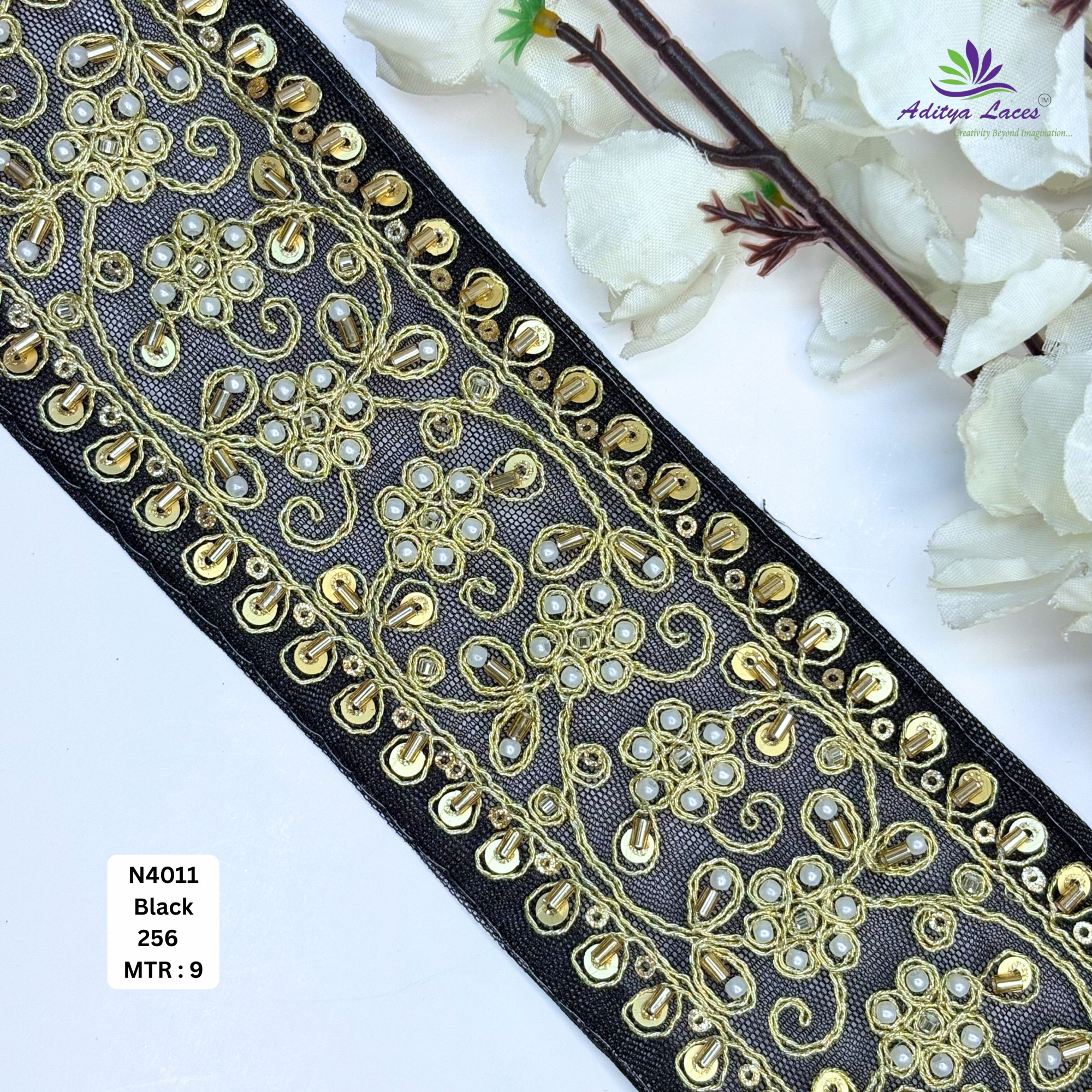 Party Wear Bridal Beads Lace for Designer Outfits