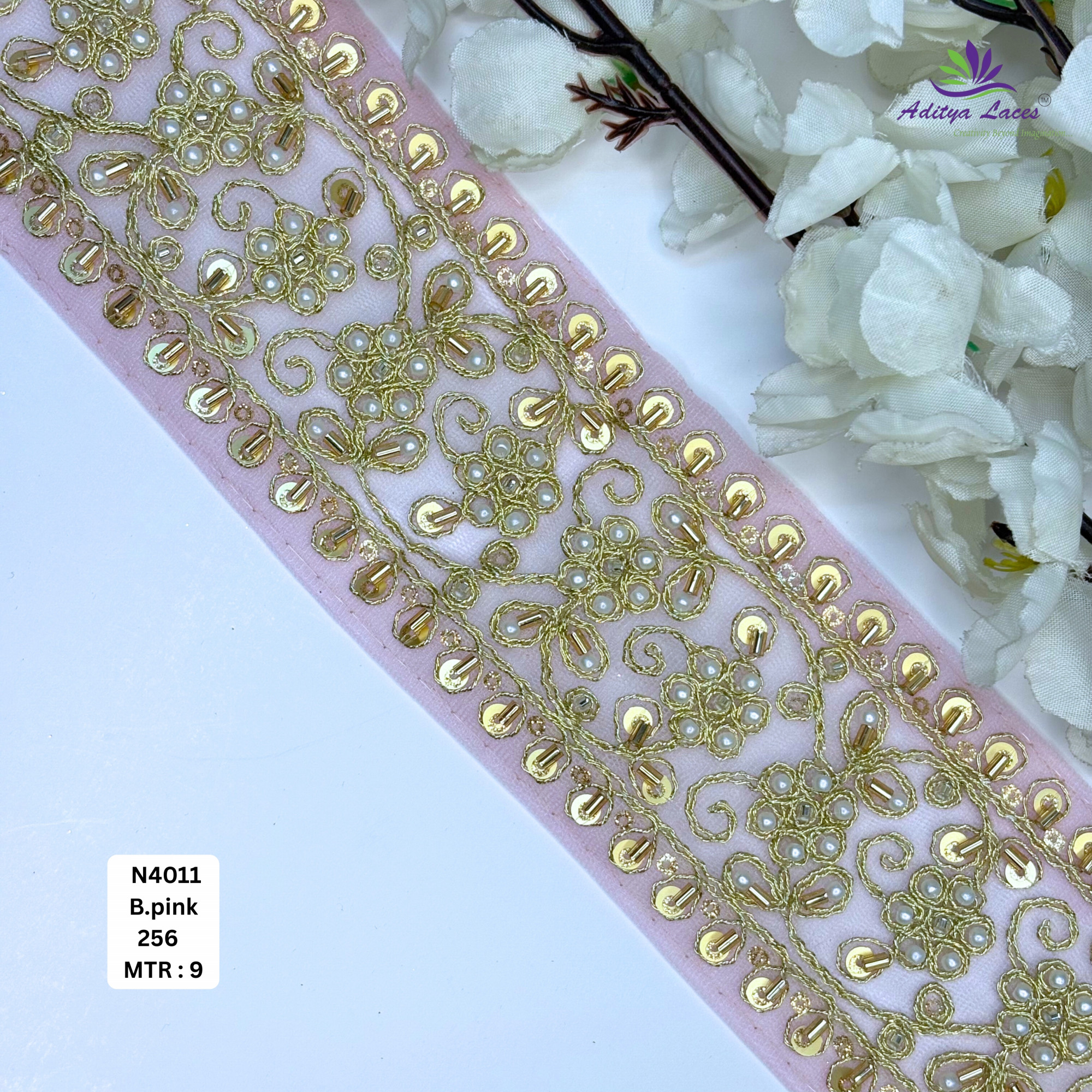 Party Wear Bridal Beads Lace for Designer Outfits