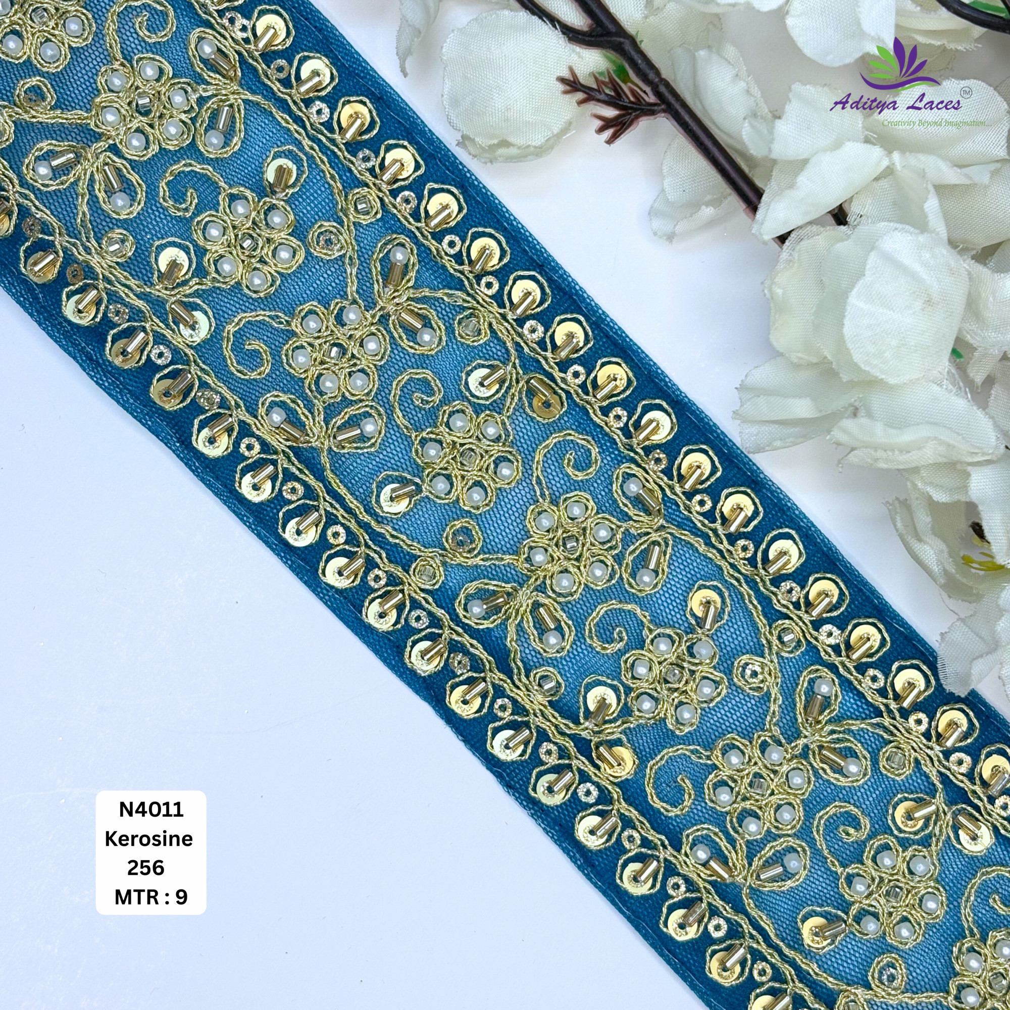 Party Wear Bridal Beads Lace for Designer Outfits