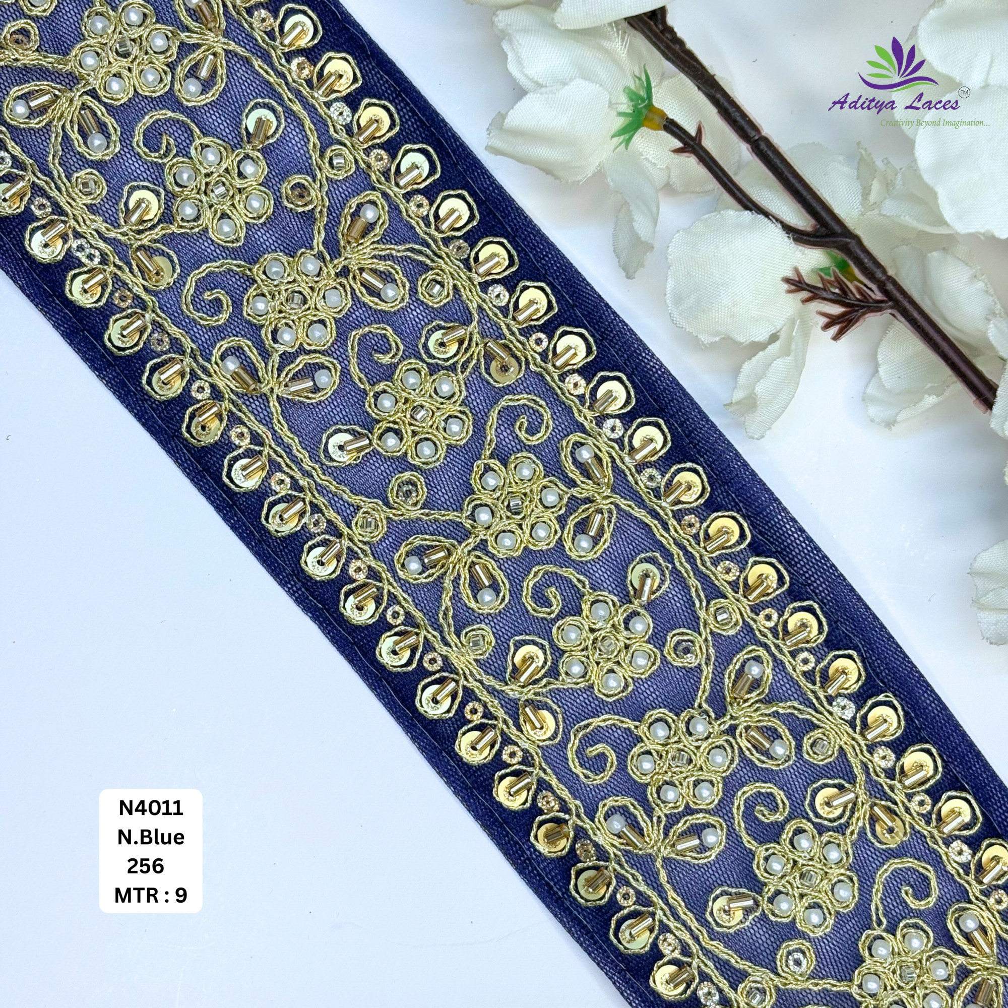 Party Wear Bridal Beads Lace for Designer Outfits
