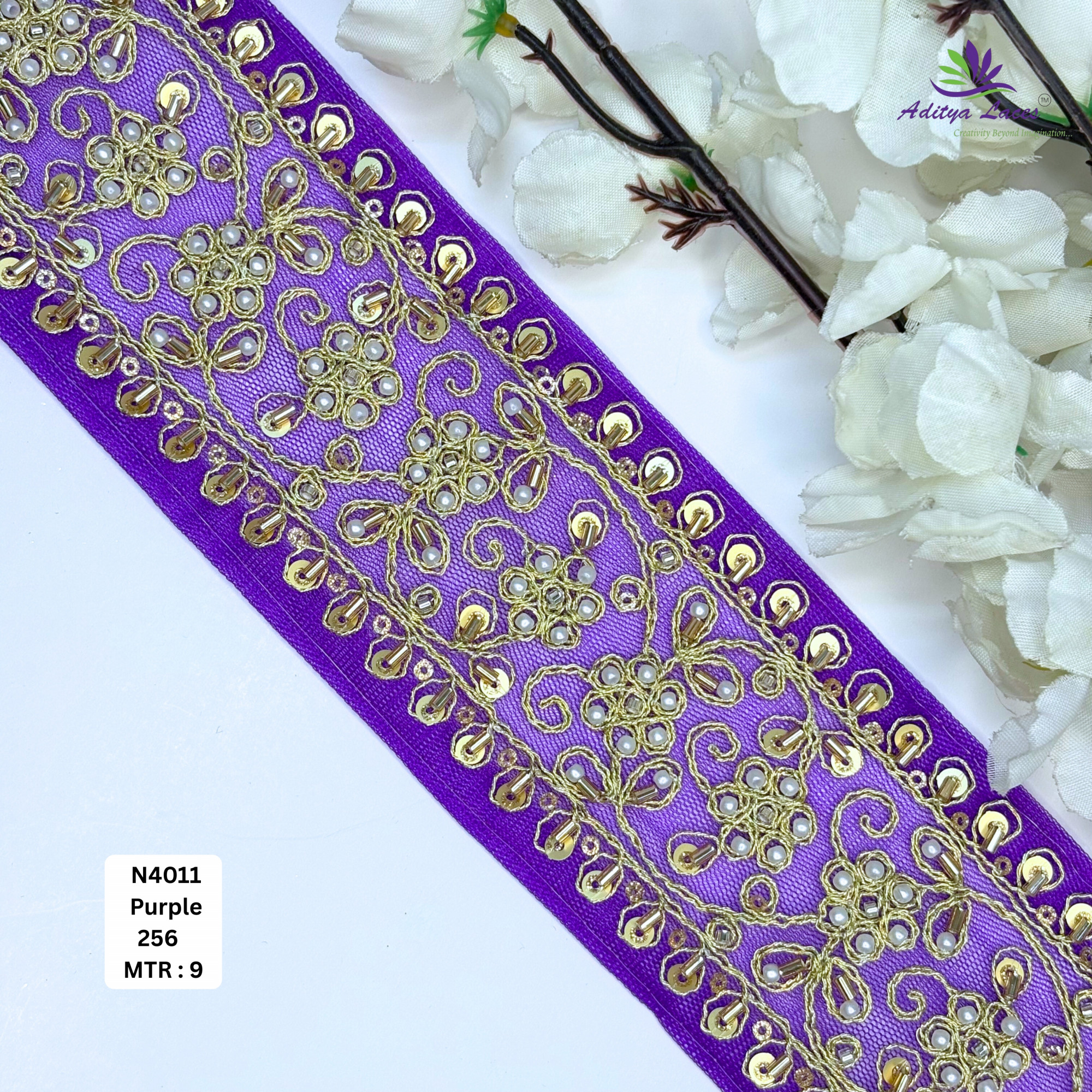 Party Wear Bridal Beads Lace for Designer Outfits