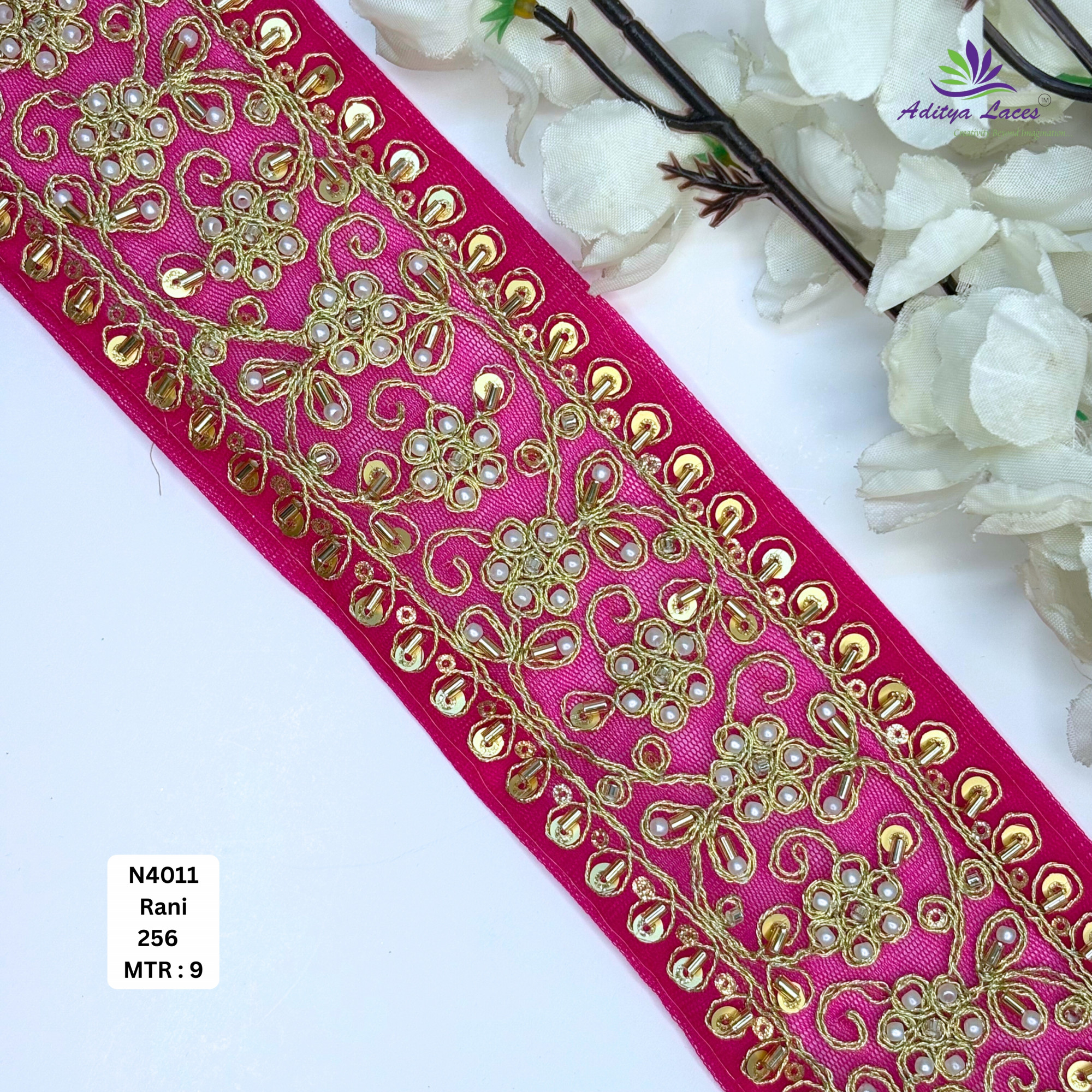Party Wear Bridal Beads Lace for Designer Outfits