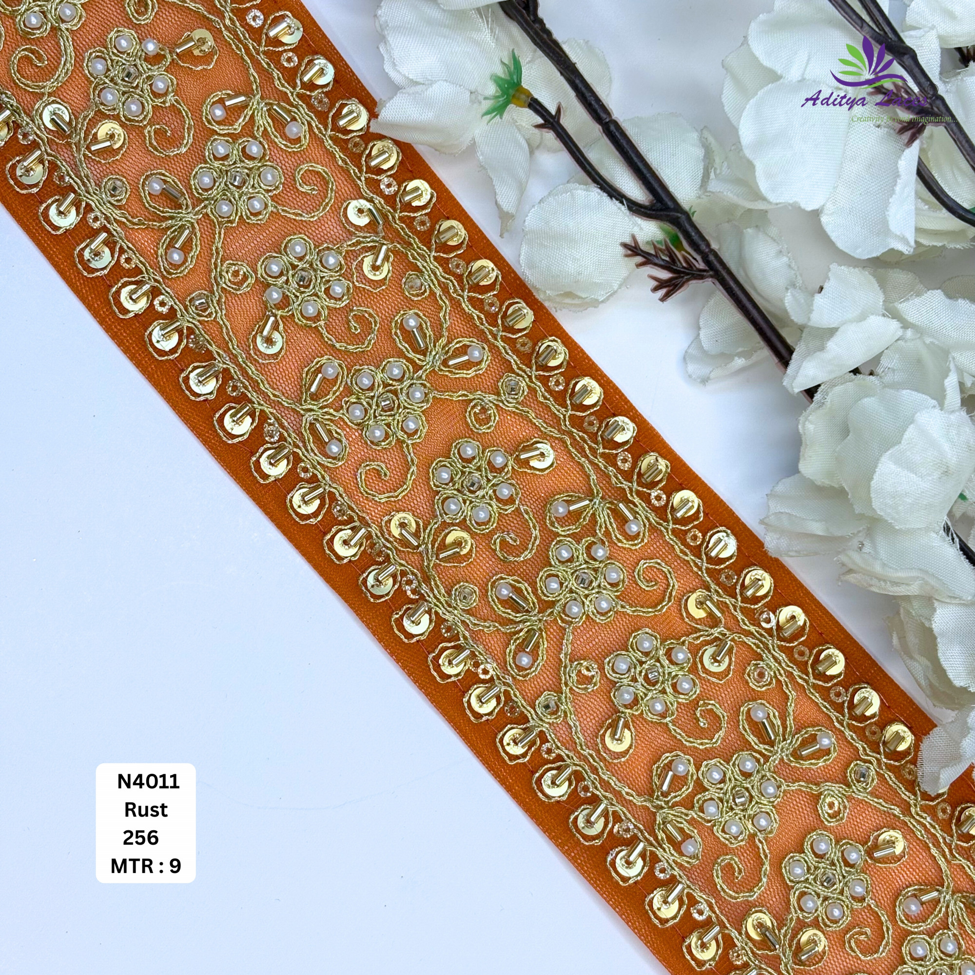 Party Wear Bridal Beads Lace for Designer Outfits