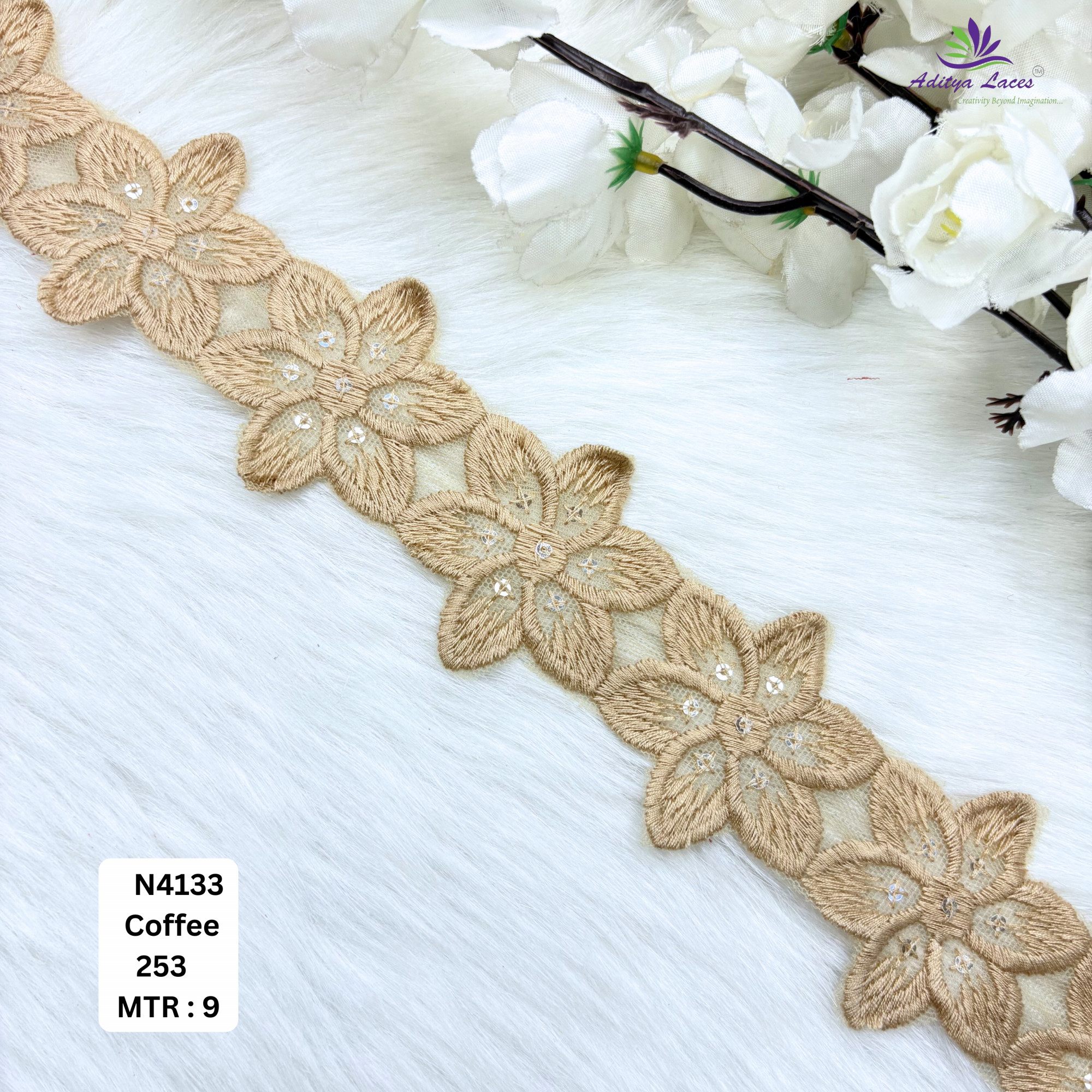 Designer Dyable Lace Border for Saree Bridal Ethnic Wear
