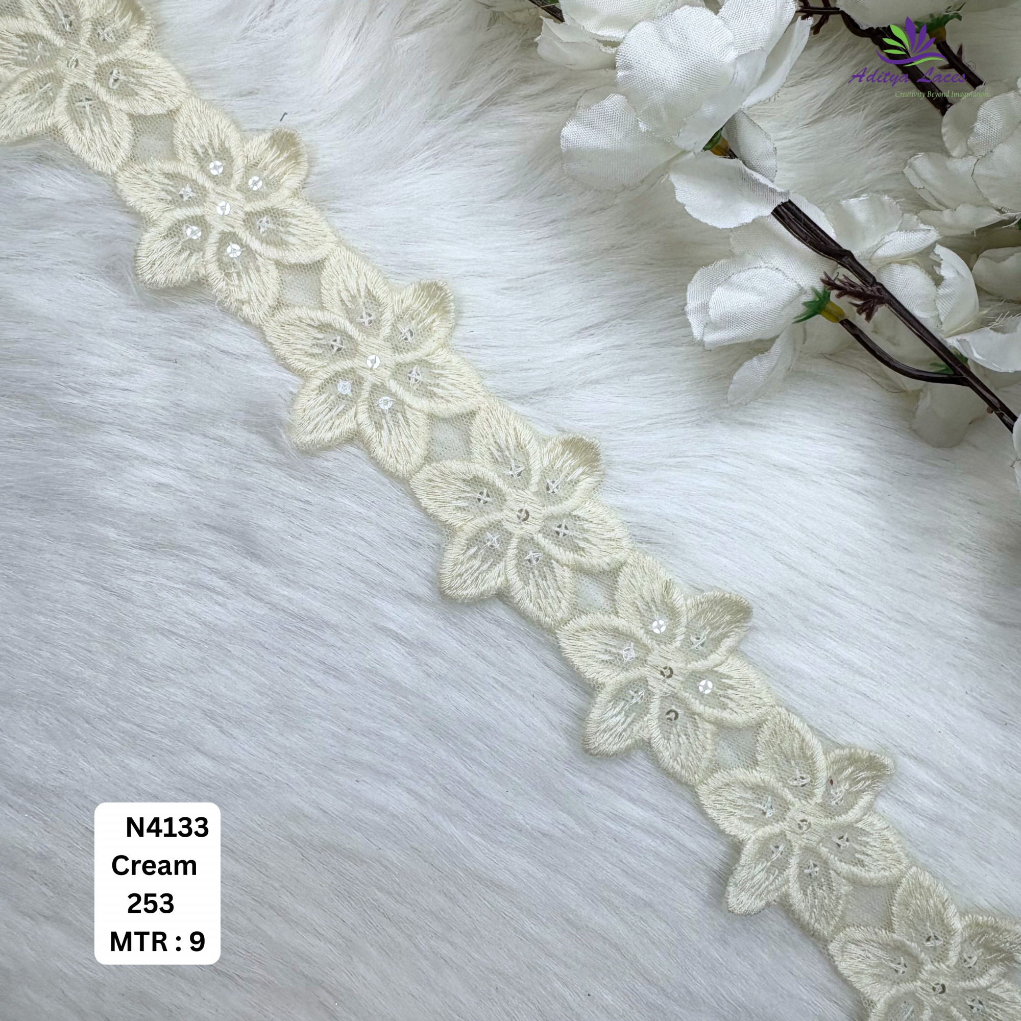 Designer Dyable Lace Border for Saree Bridal Ethnic Wear