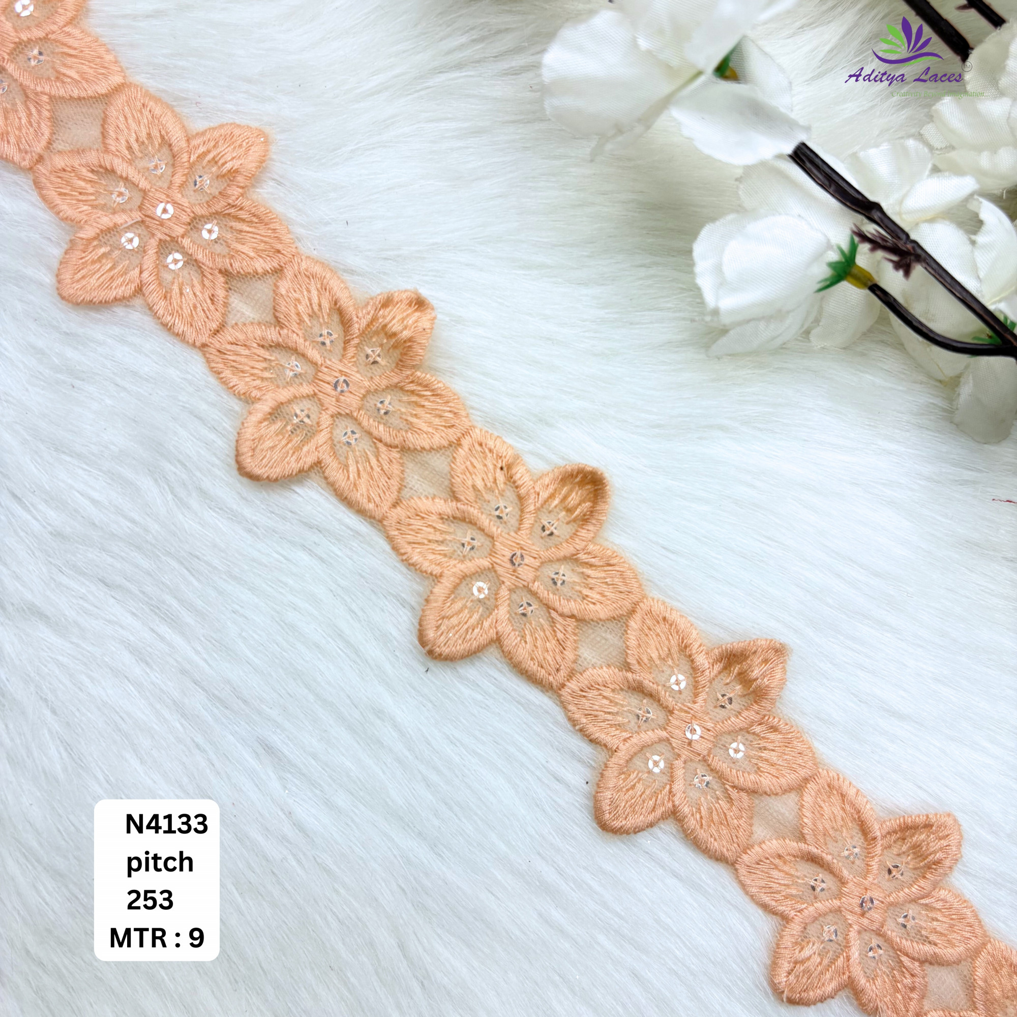 Designer Dyable Lace Border for Saree Bridal Ethnic Wear