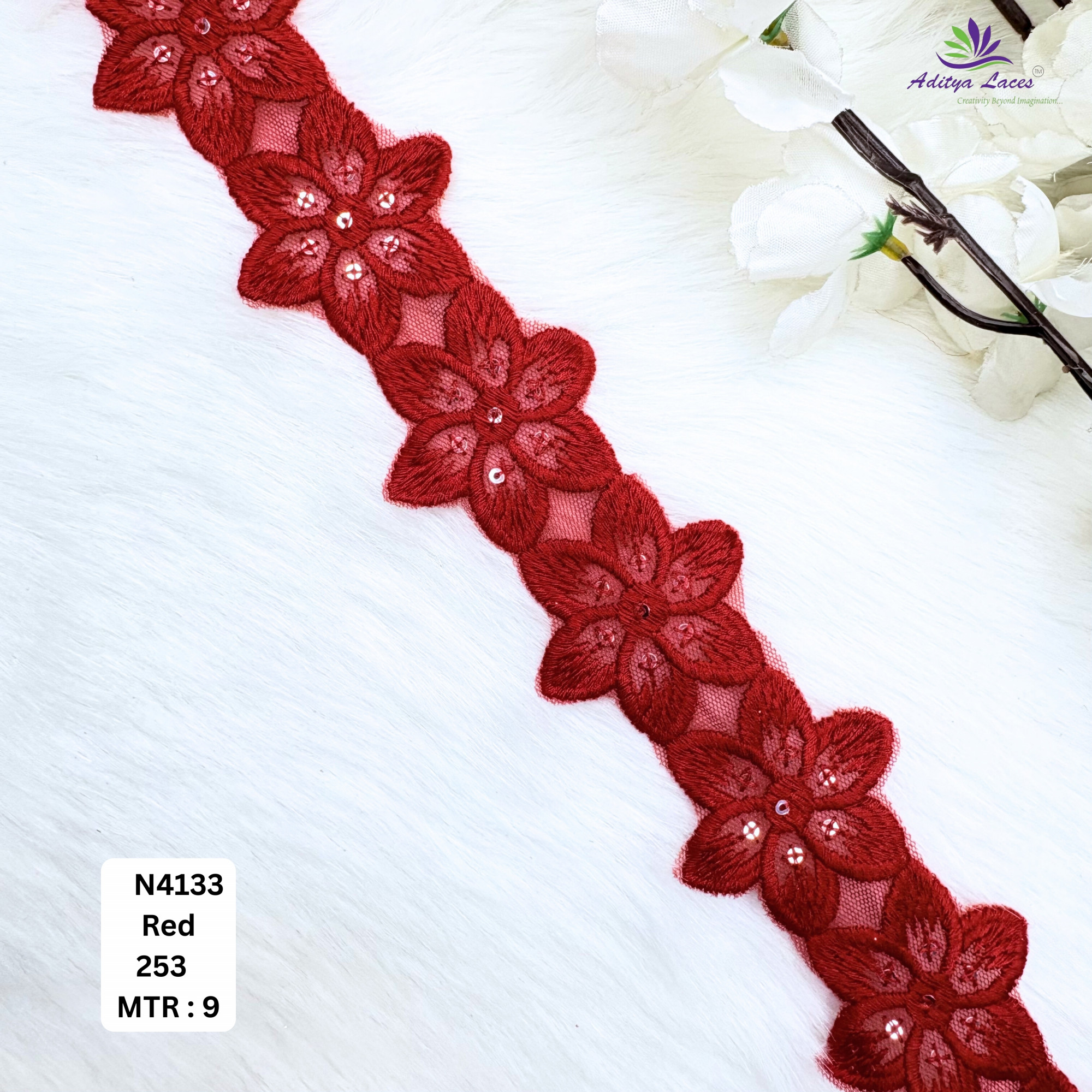 Designer Dyable Lace Border for Saree Bridal Ethnic Wear