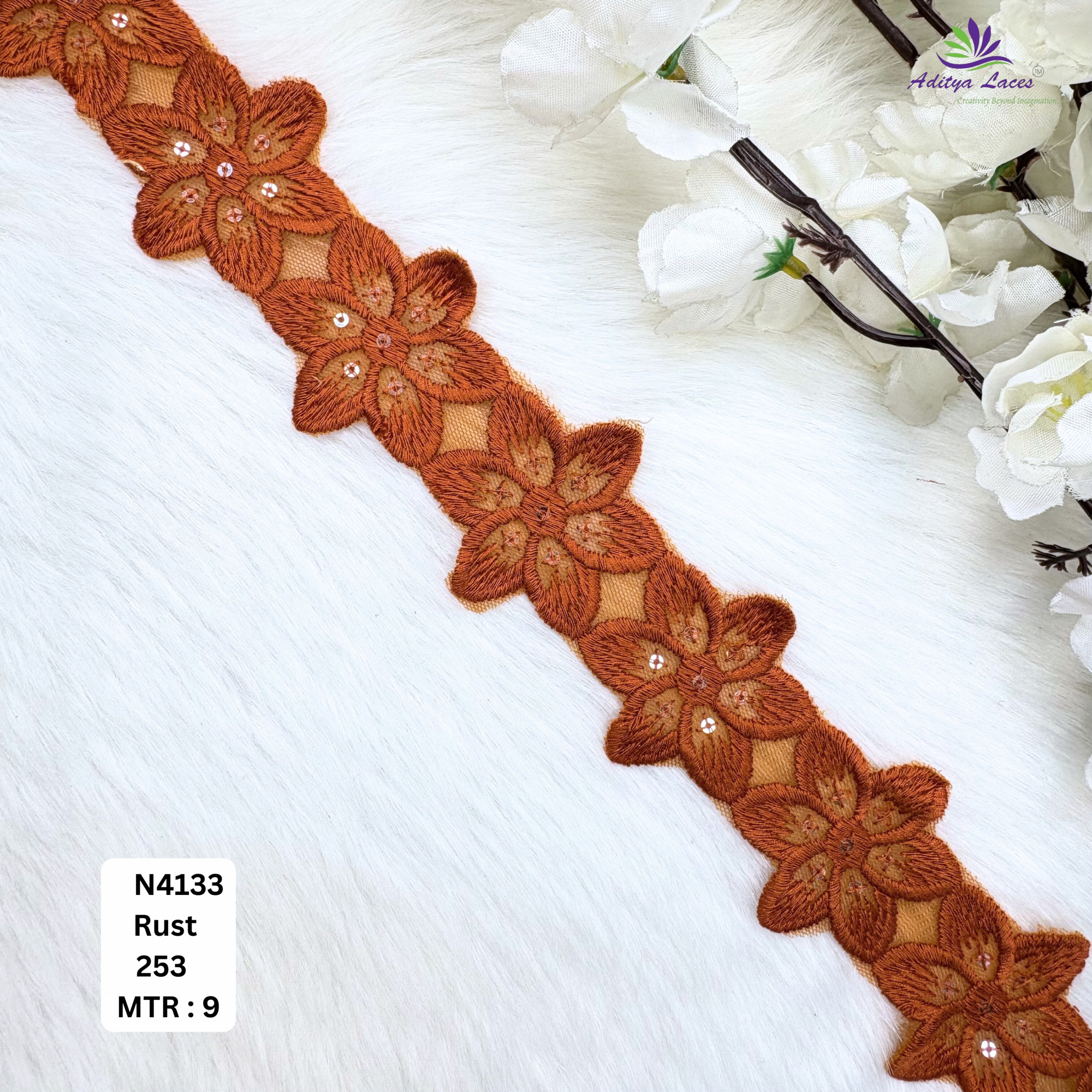 Designer Dyable Lace Border for Saree Bridal Ethnic Wear
