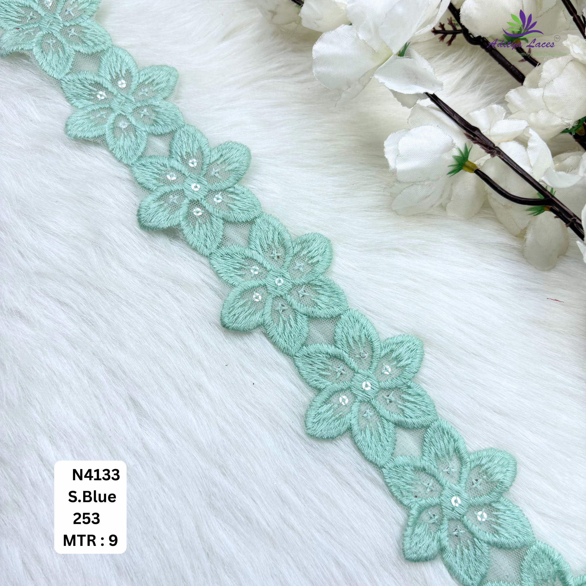 Designer Dyable Lace Border for Saree Bridal Ethnic Wear