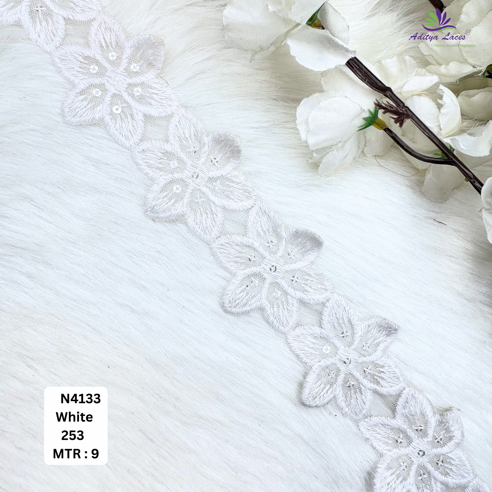 Designer Dyable Lace Border for Saree Bridal Ethnic Wear