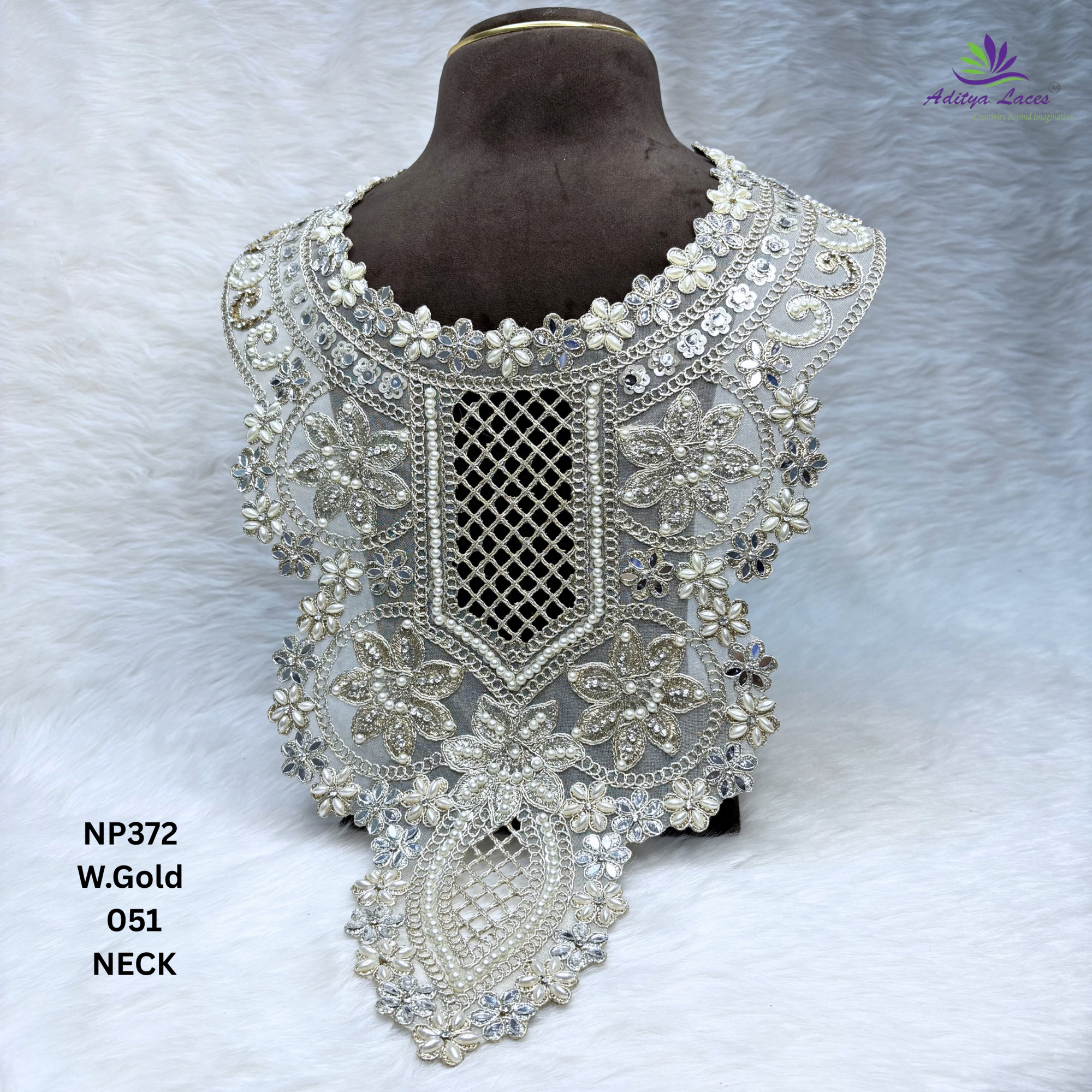 Decorative Neck Design for Kurti Bridal Wear