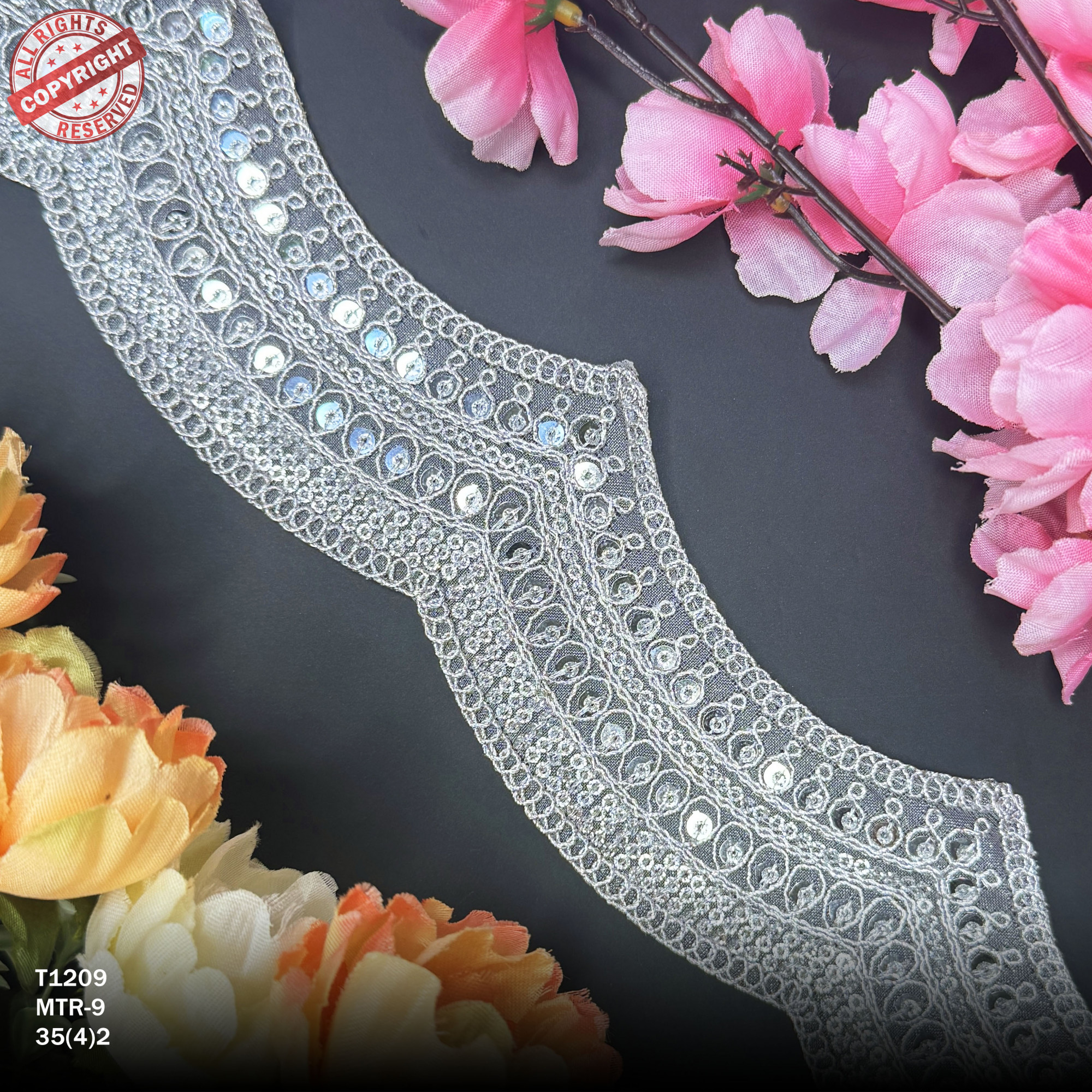 Handcrafted Decorative Border for Fashion Wear