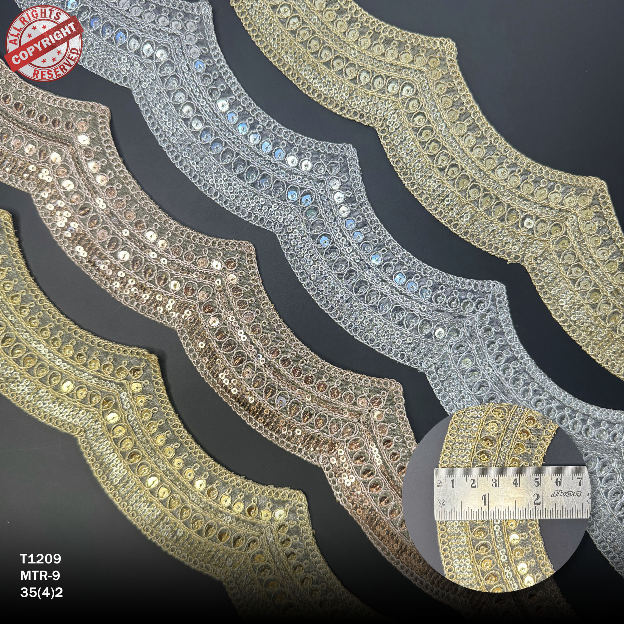 Handcrafted Decorative Border for Fashion Wear