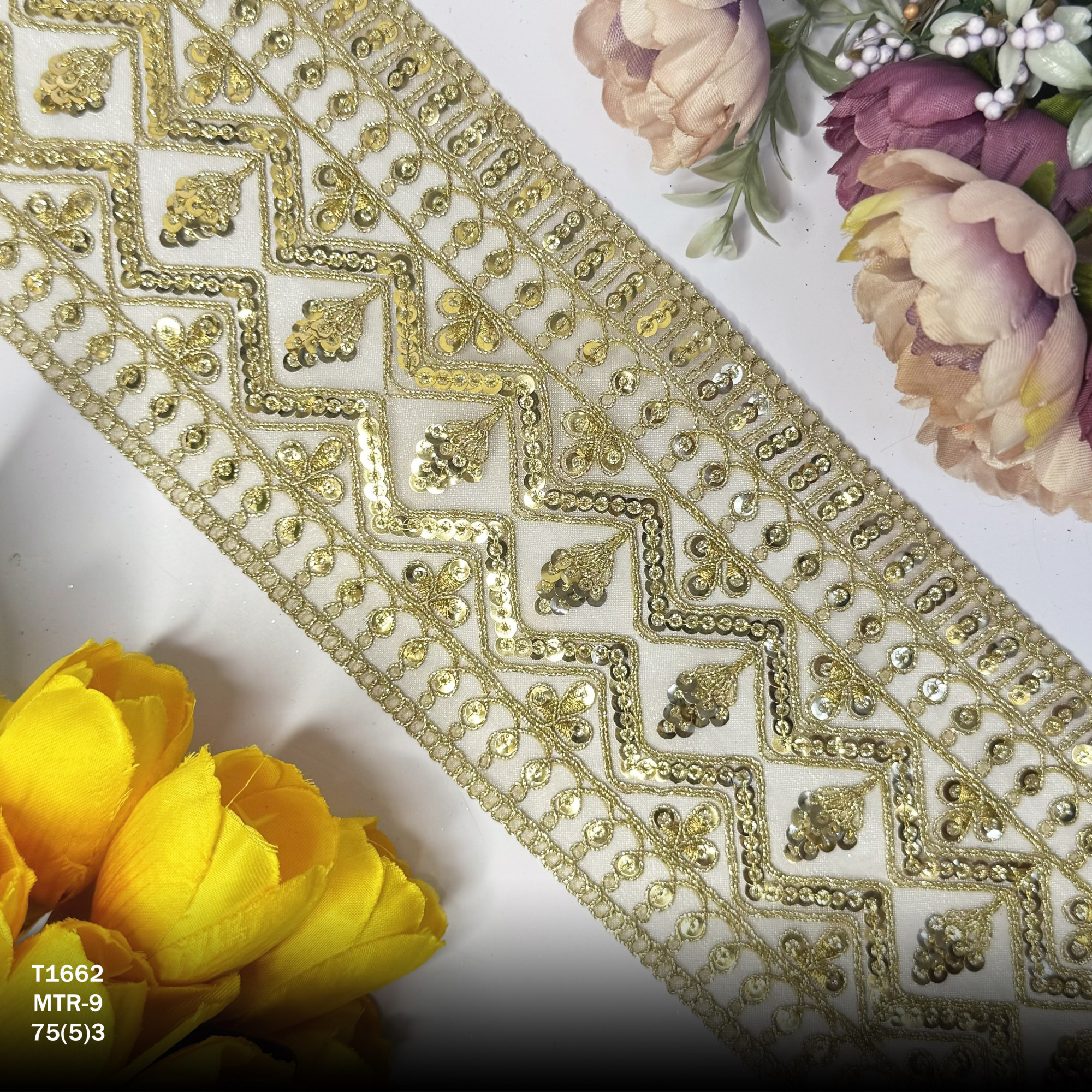 Exclusive Embroidery Trim for Designer Garments