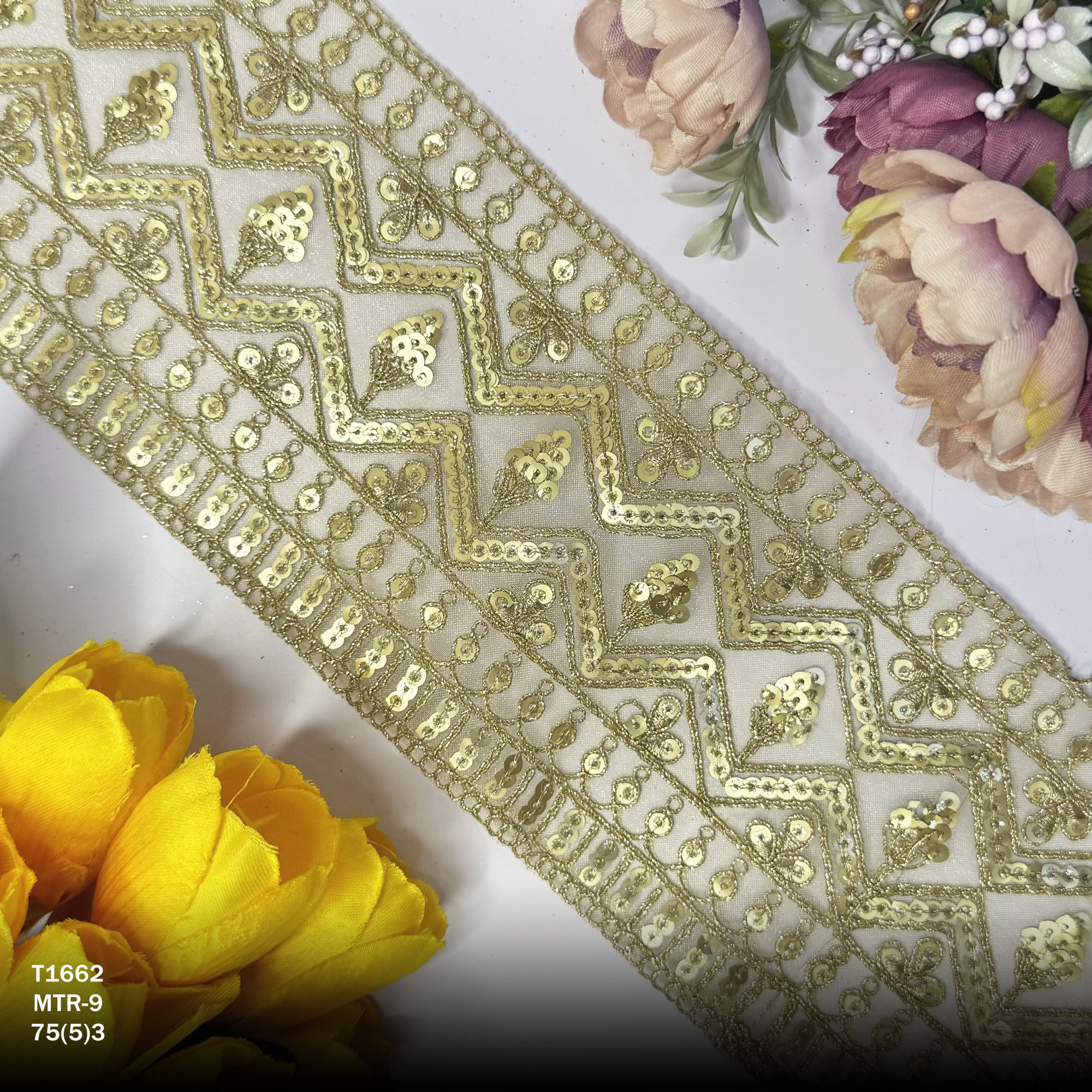 Exclusive Embroidery Trim for Designer Garments