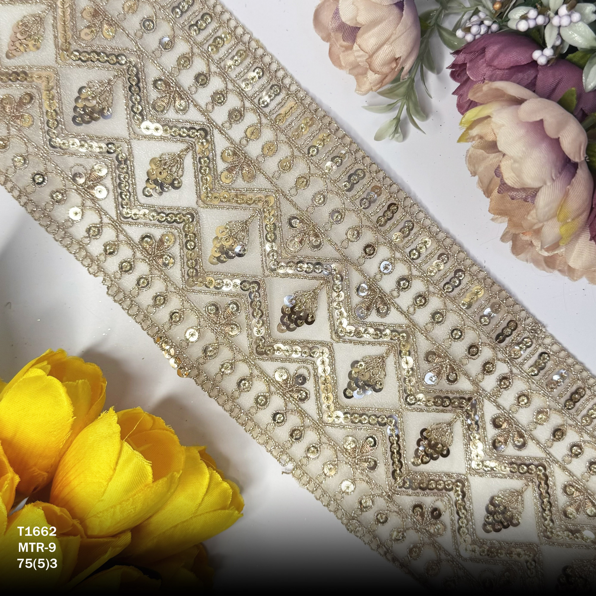Exclusive Embroidery Trim for Designer Garments