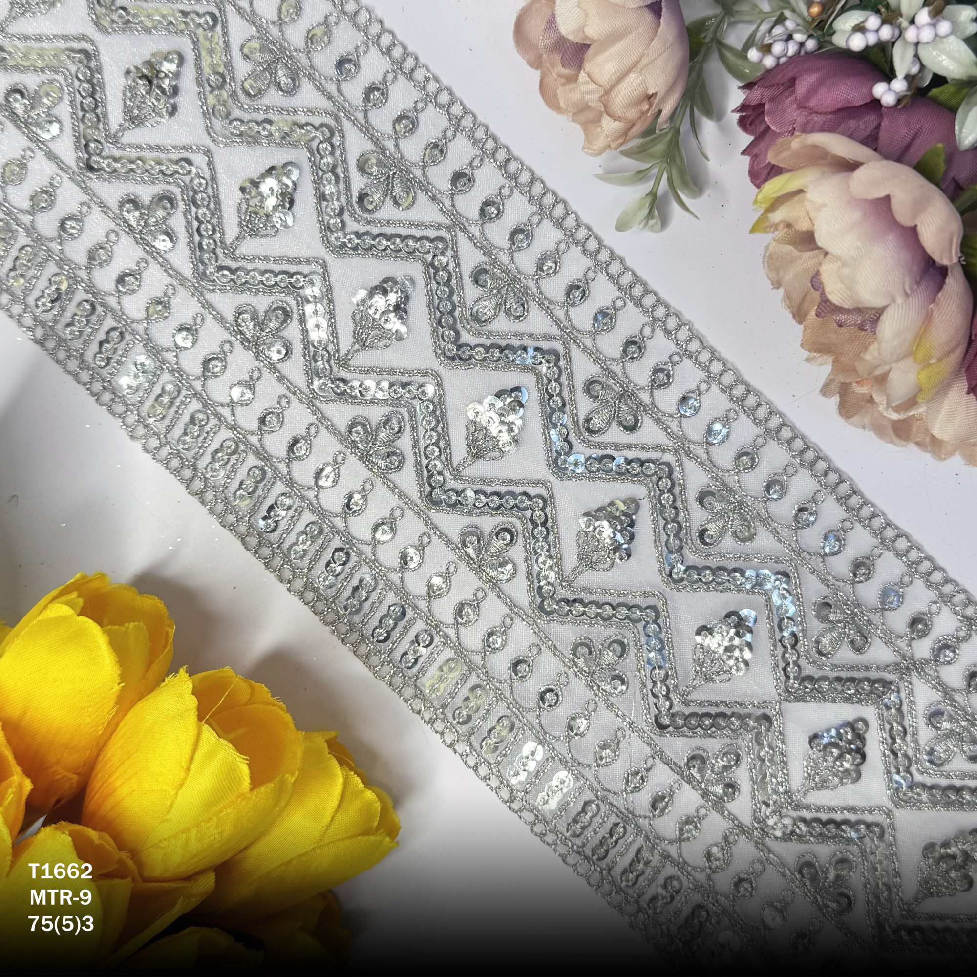 Exclusive Embroidery Trim for Designer Garments