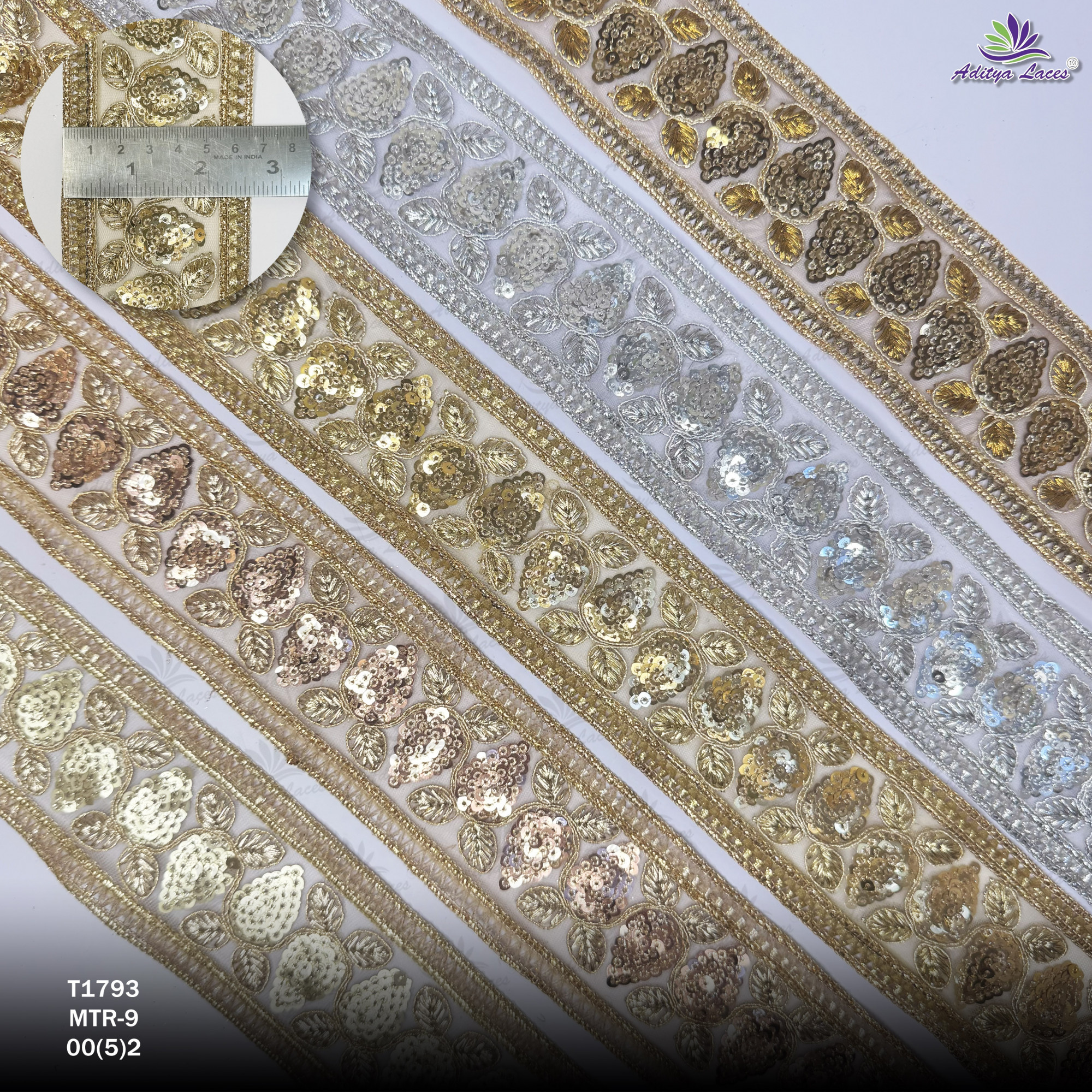 Designer Bridal Embroidery Lace for Fashion Accessories