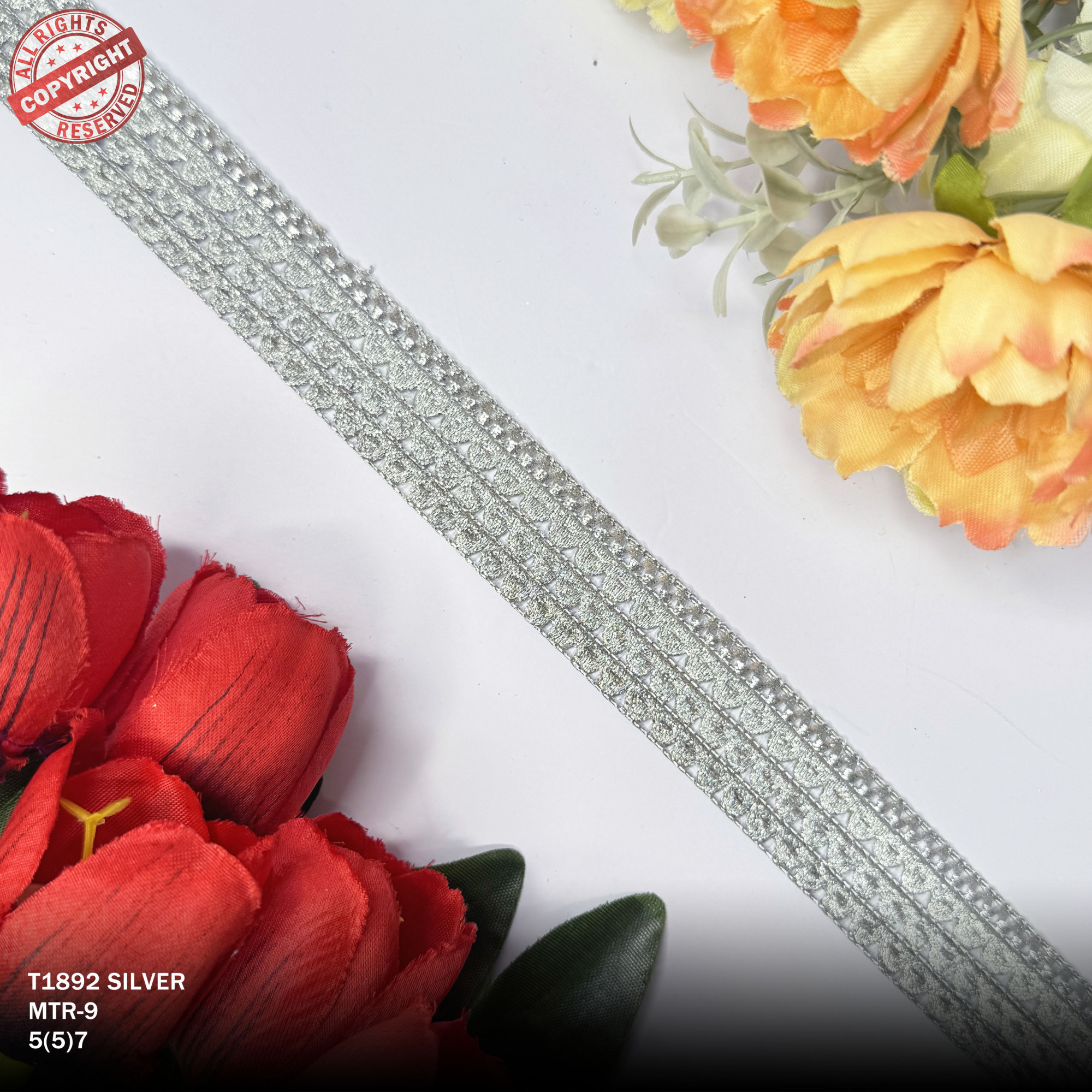 Elegant Readymade Lace Border with Zari Work for Saree Bridal Wear