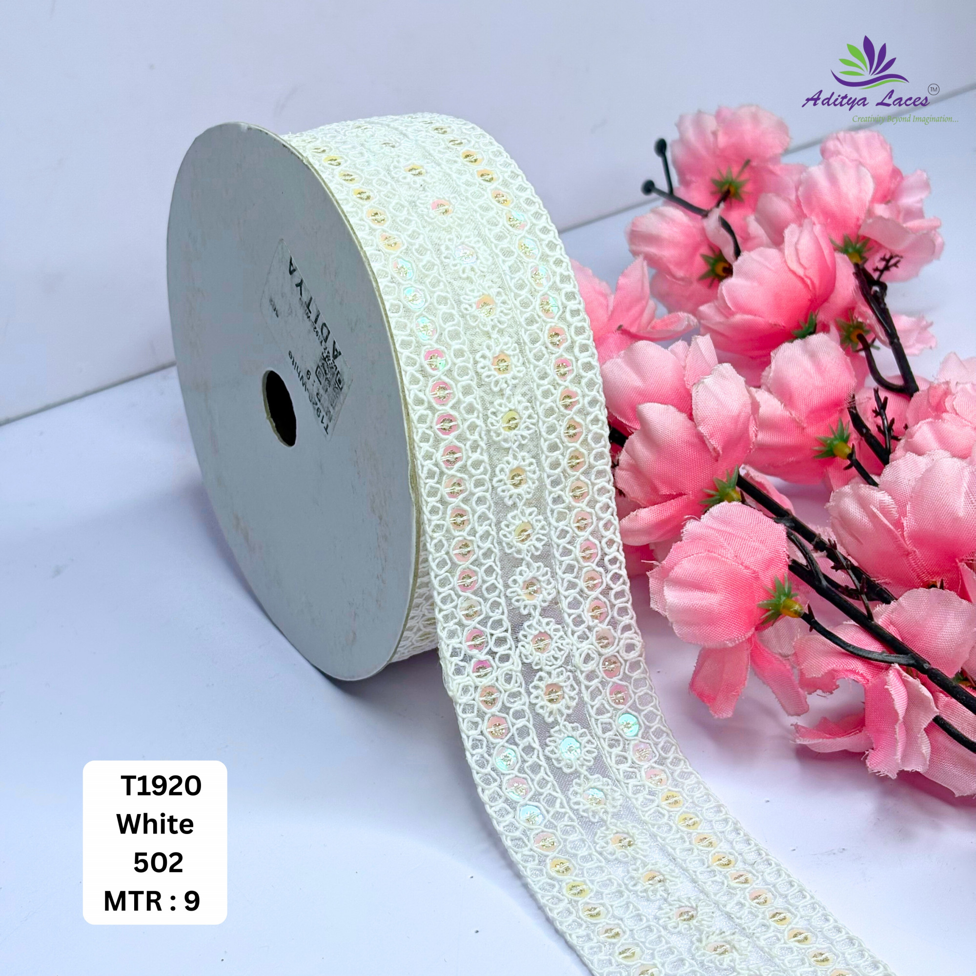 Bridal Silver Embroidery Lace Trim for Saree Garments