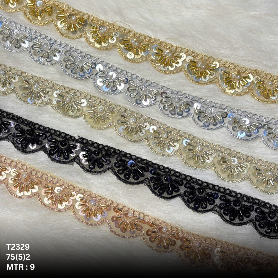 Fashion Ethnic Beads Lace Border for Garment Decoration